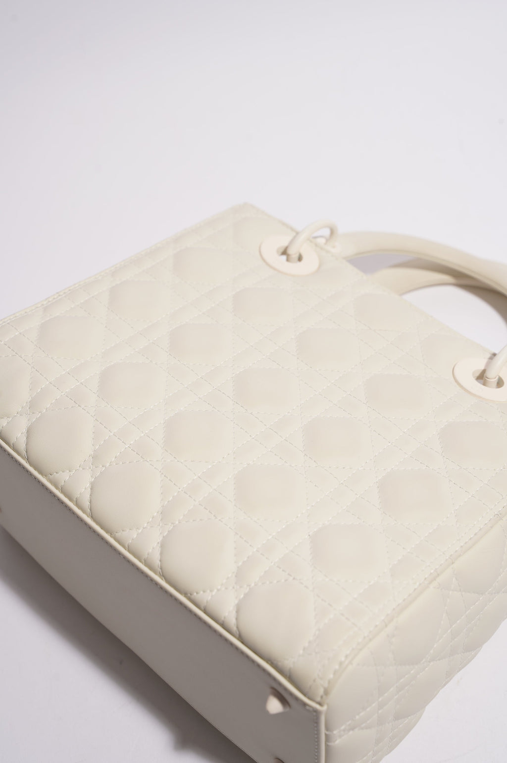 Christian Dior Womens Lady Dior White Medium