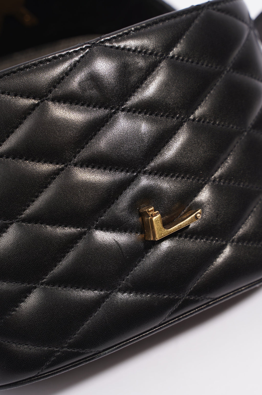 Saint Laurent Womens June Quilted Box Bag Black