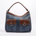Gucci Womens Hobo Interlocking GG Bag Blue / Brown