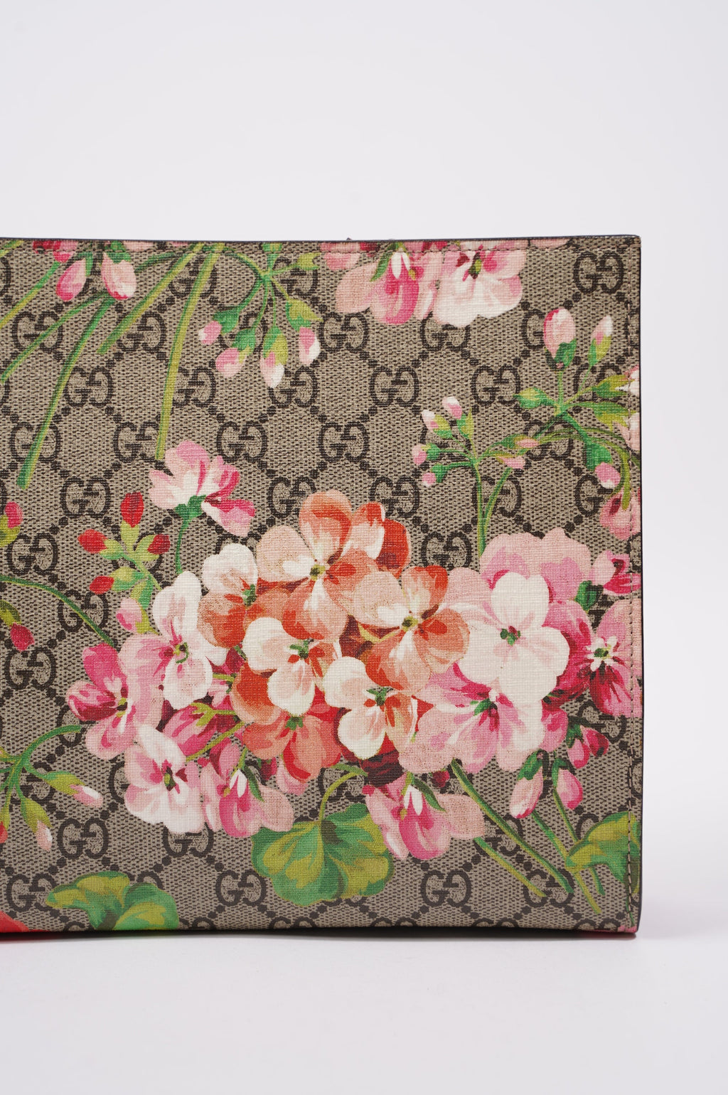 Gucci Womens GG Blooms Cosmetic Case Floral Print Canvas Large