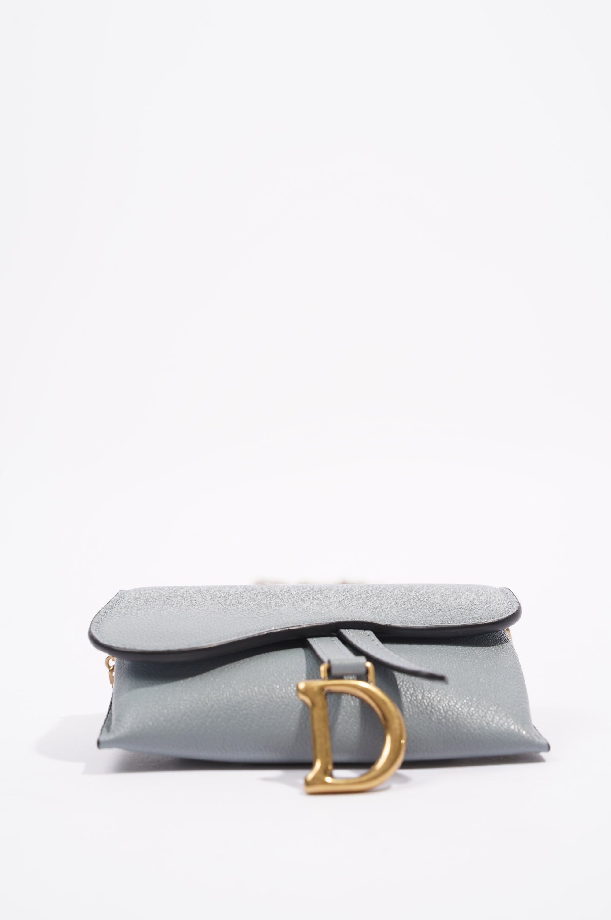 Christian Dior Womens Saddle Pouch Baby Blue Nano