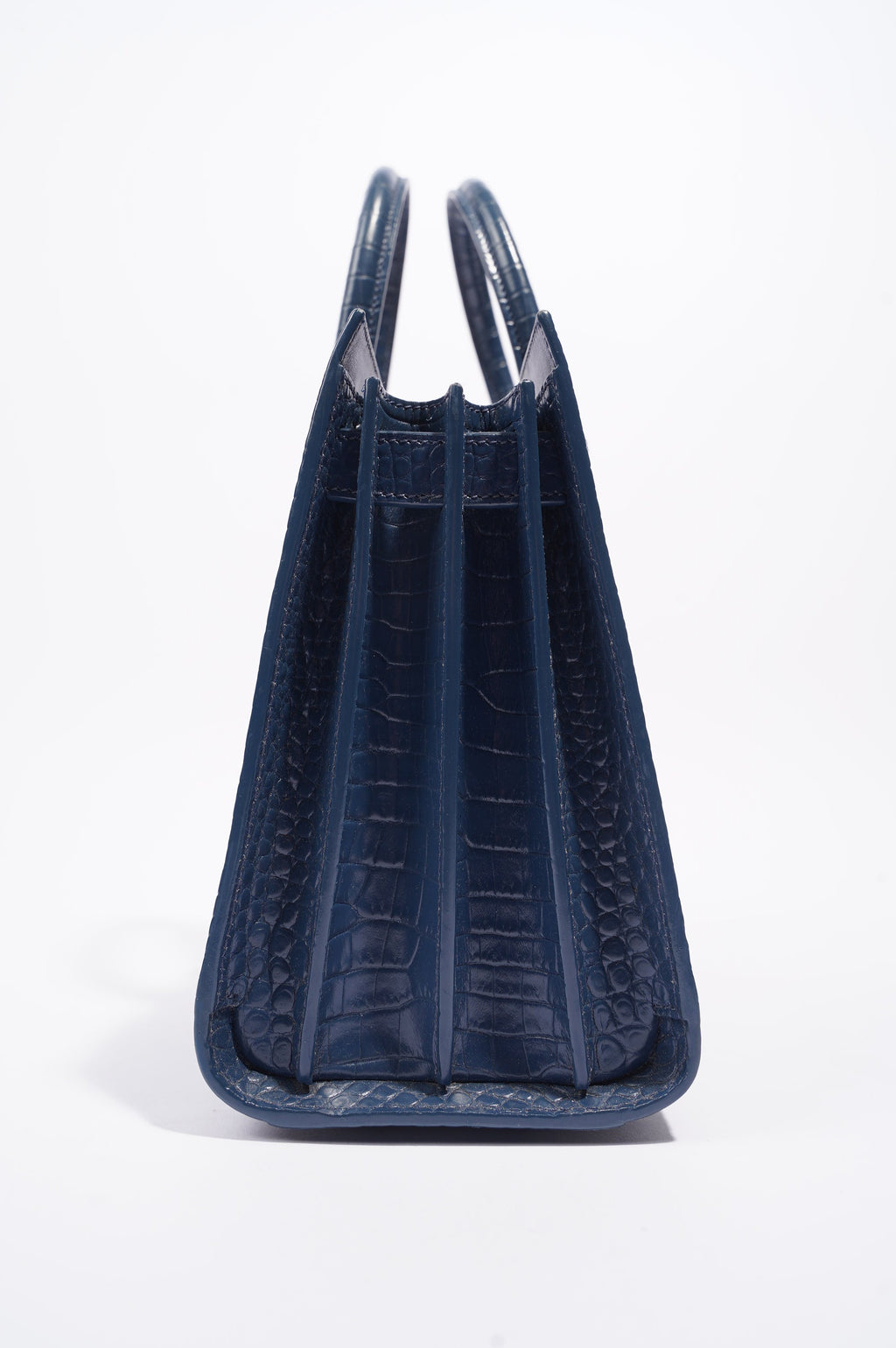 Saint Laurent Womens Sac De Jour Navy Croc Baby