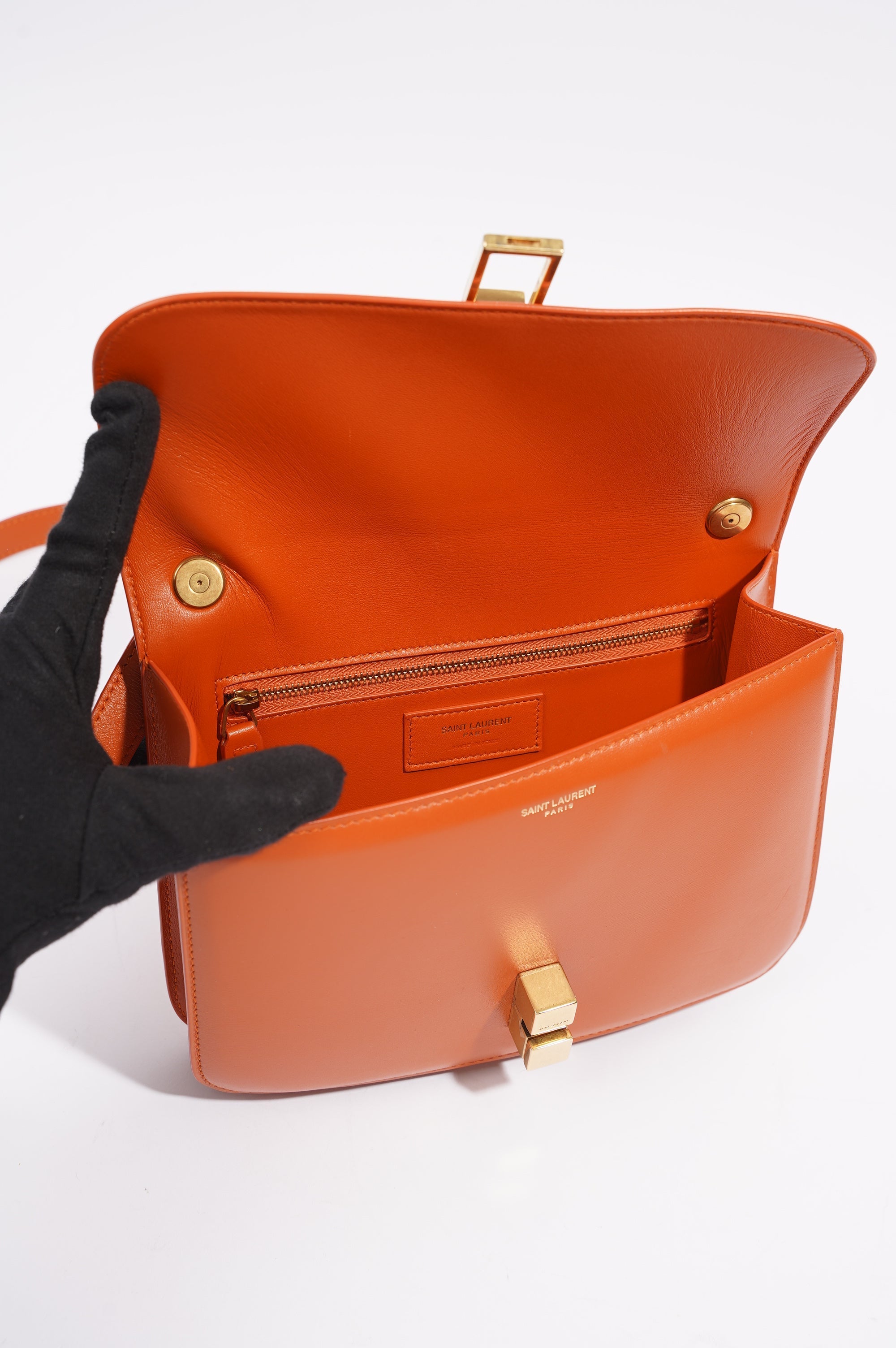 Saint Laurent Womens Le Carre Orange
