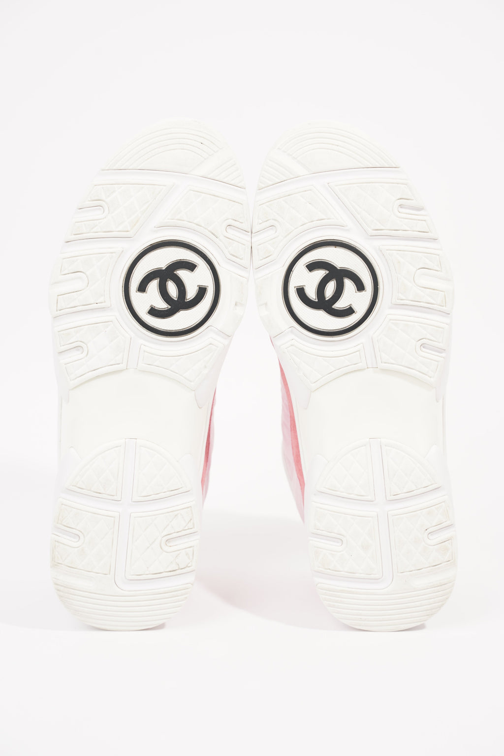 Chanel Womens CC Logo Pink / White EU 41 / UK 8