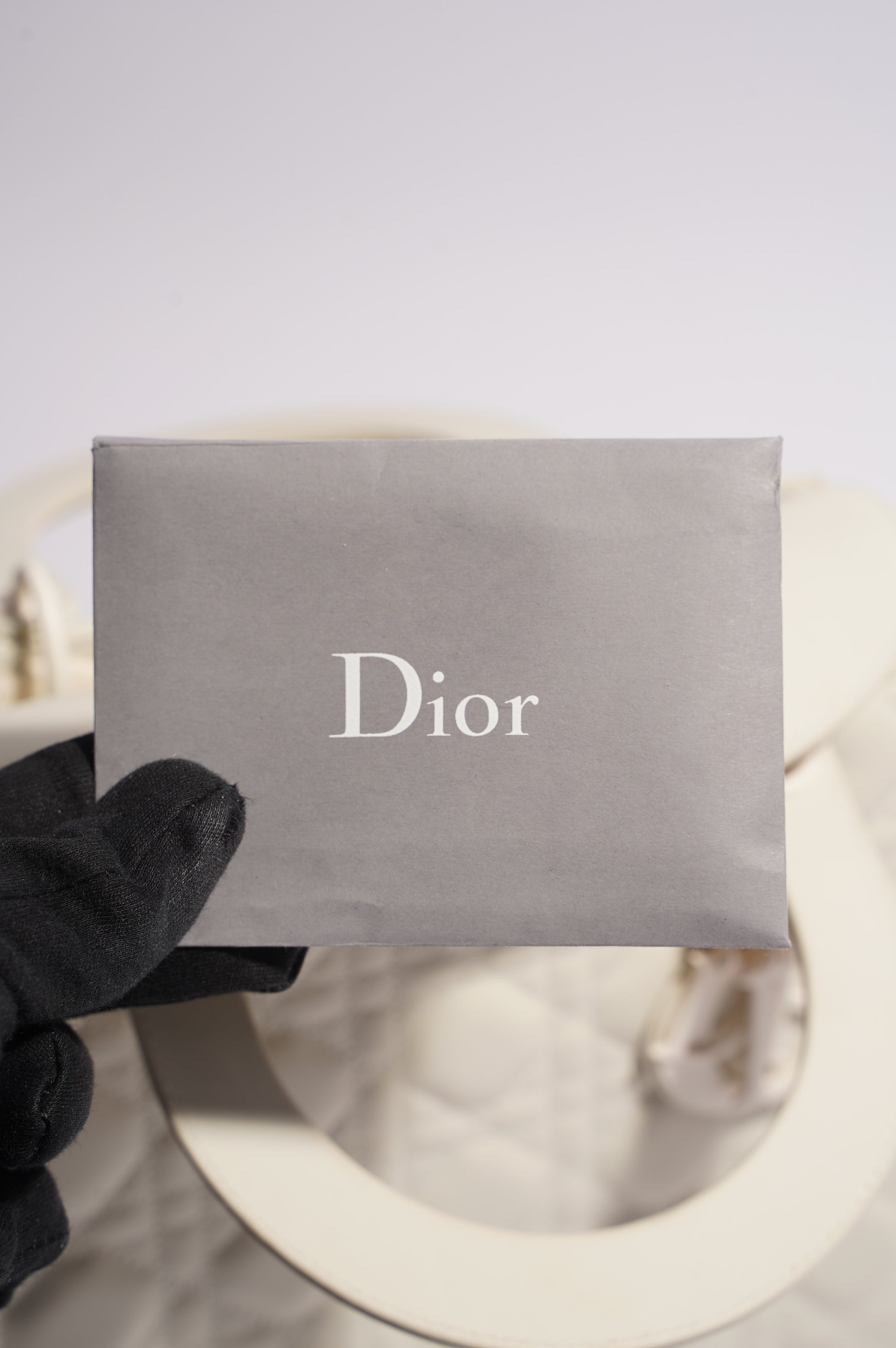 Christian Dior Womens Lady Dior White Medium