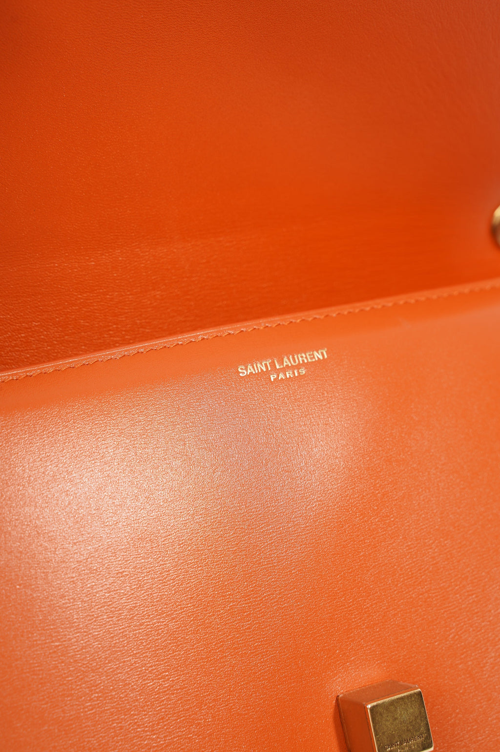 Saint Laurent Womens Le Carre Orange