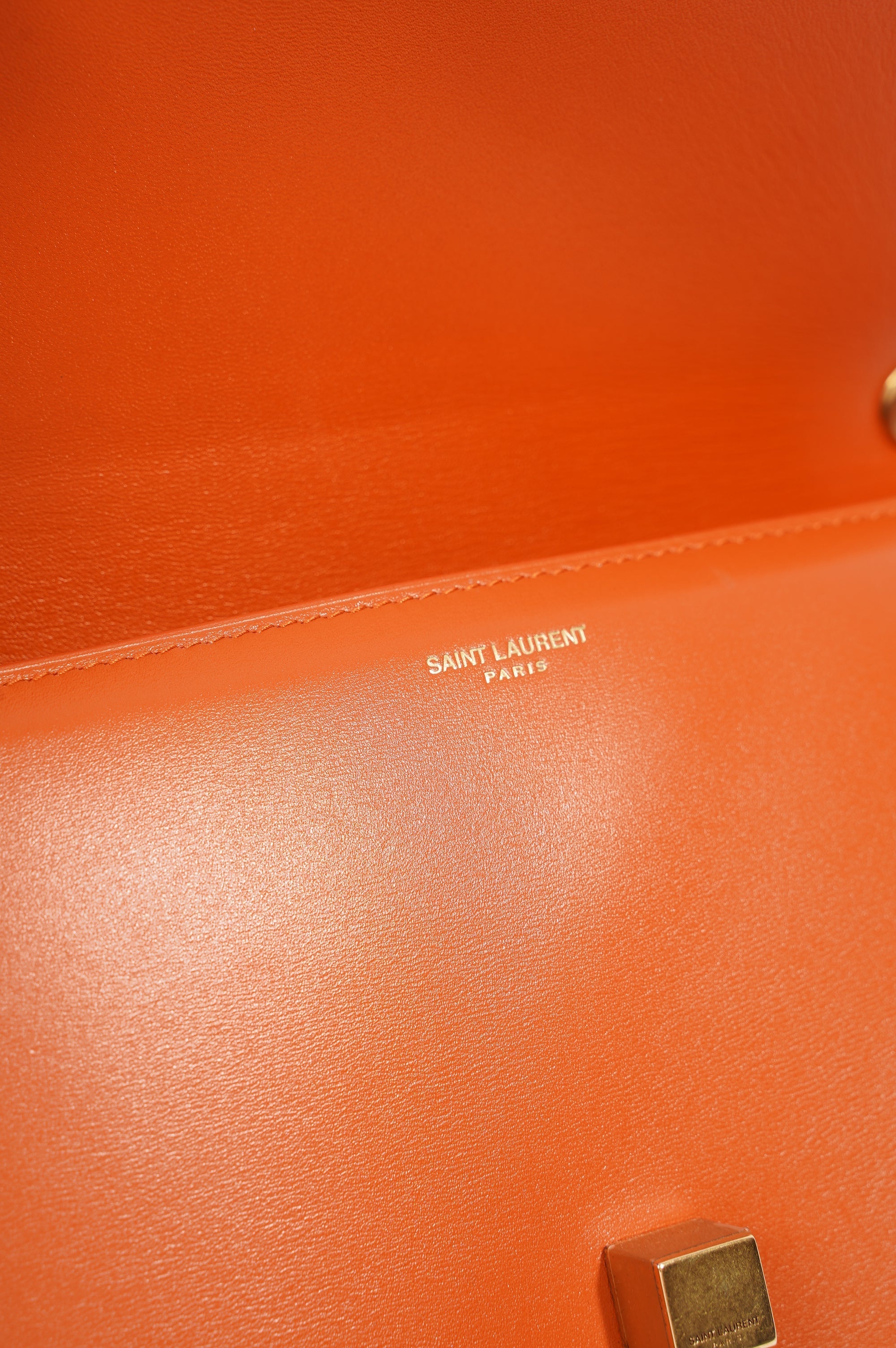 Saint Laurent Womens Le Carre Orange