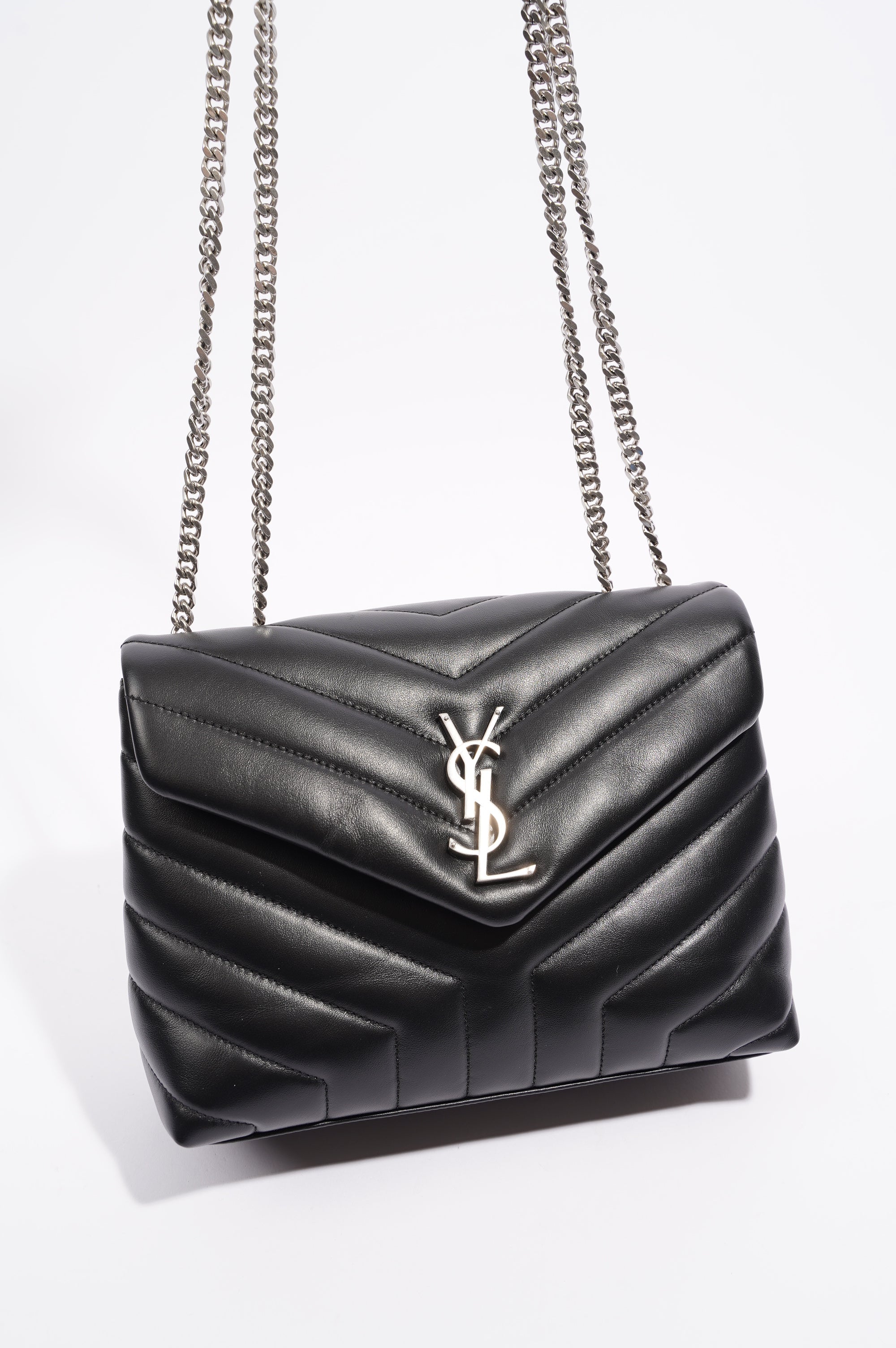 Saint Laurent Lou Lou Black / Silver Small