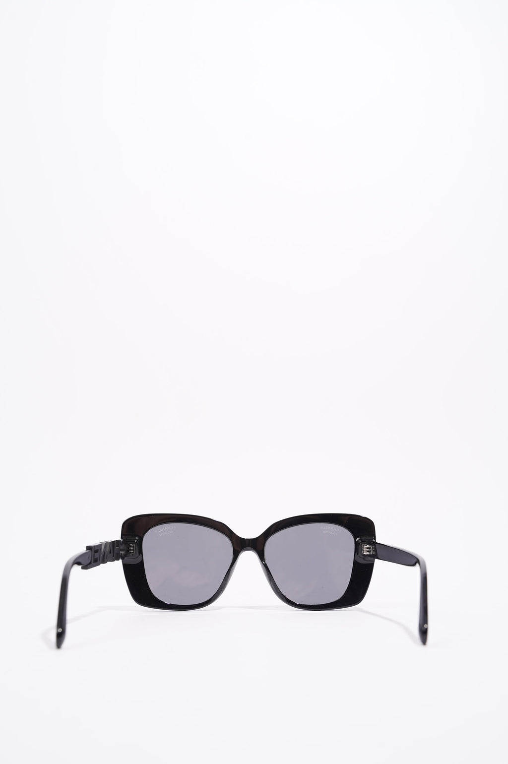 Chanel Womens 5422-B Square Sunglasses Black 140