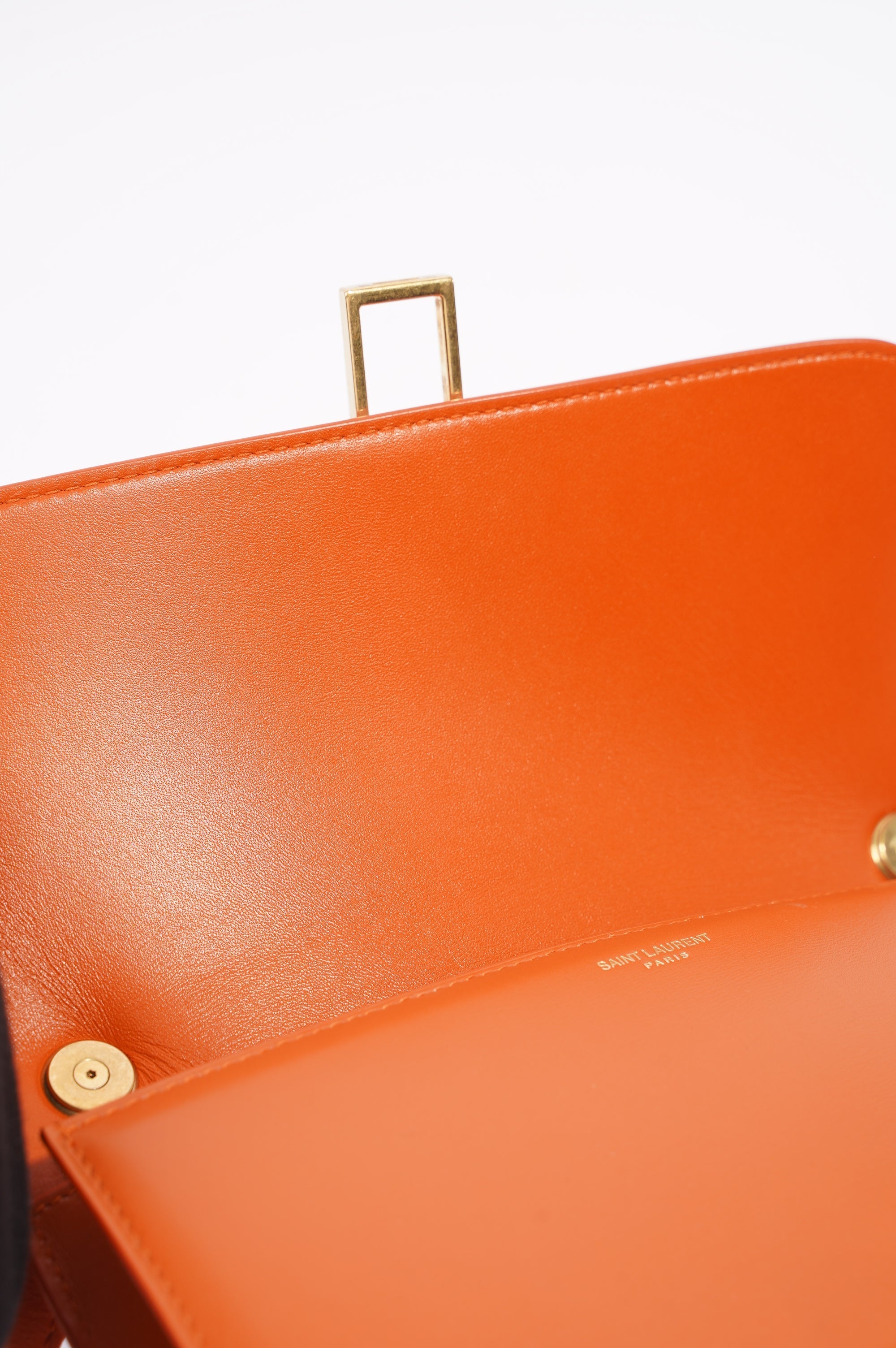 Saint Laurent Womens Le Carre Orange
