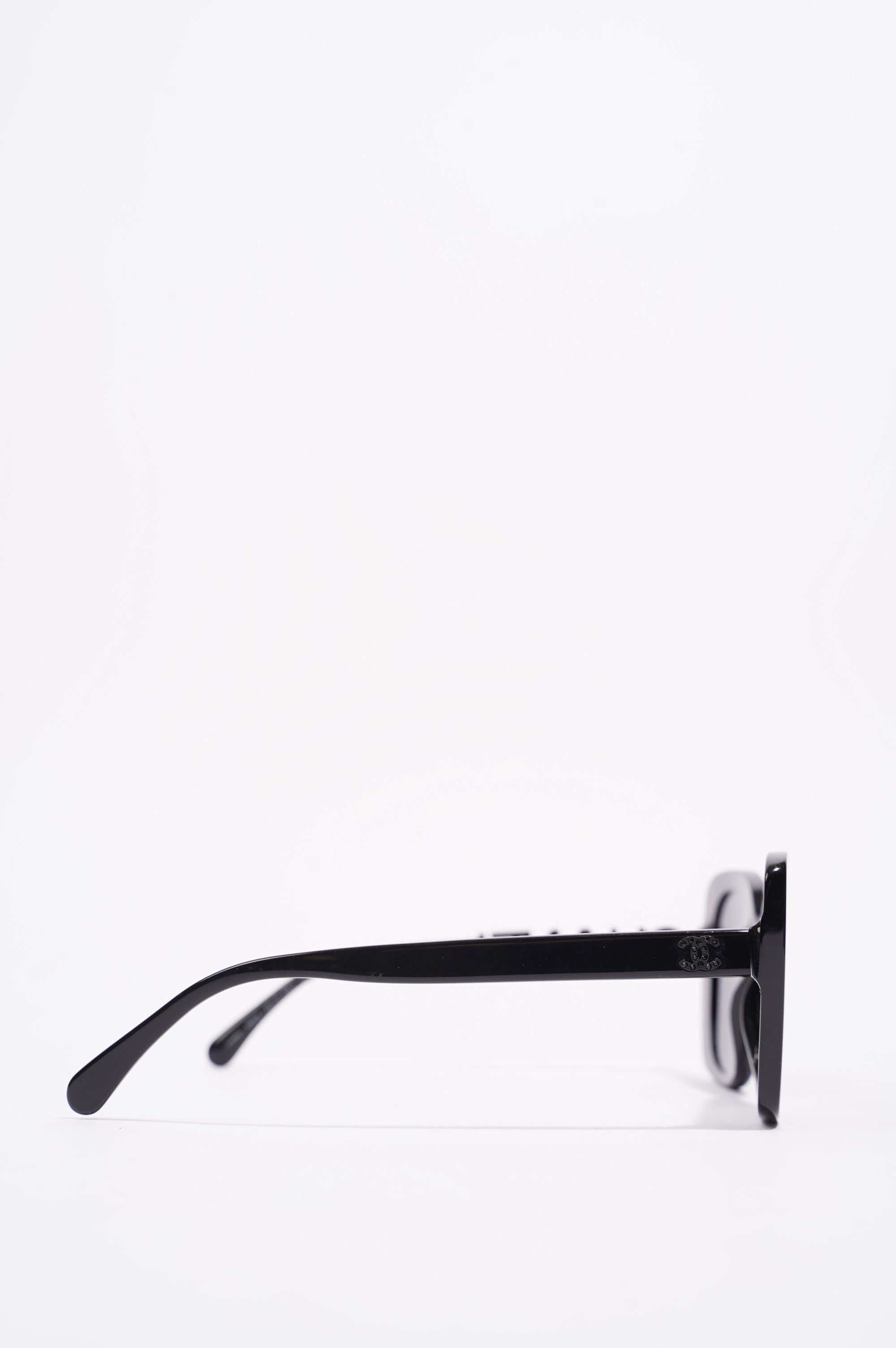Chanel Womens 5422-B Square Sunglasses Black 140