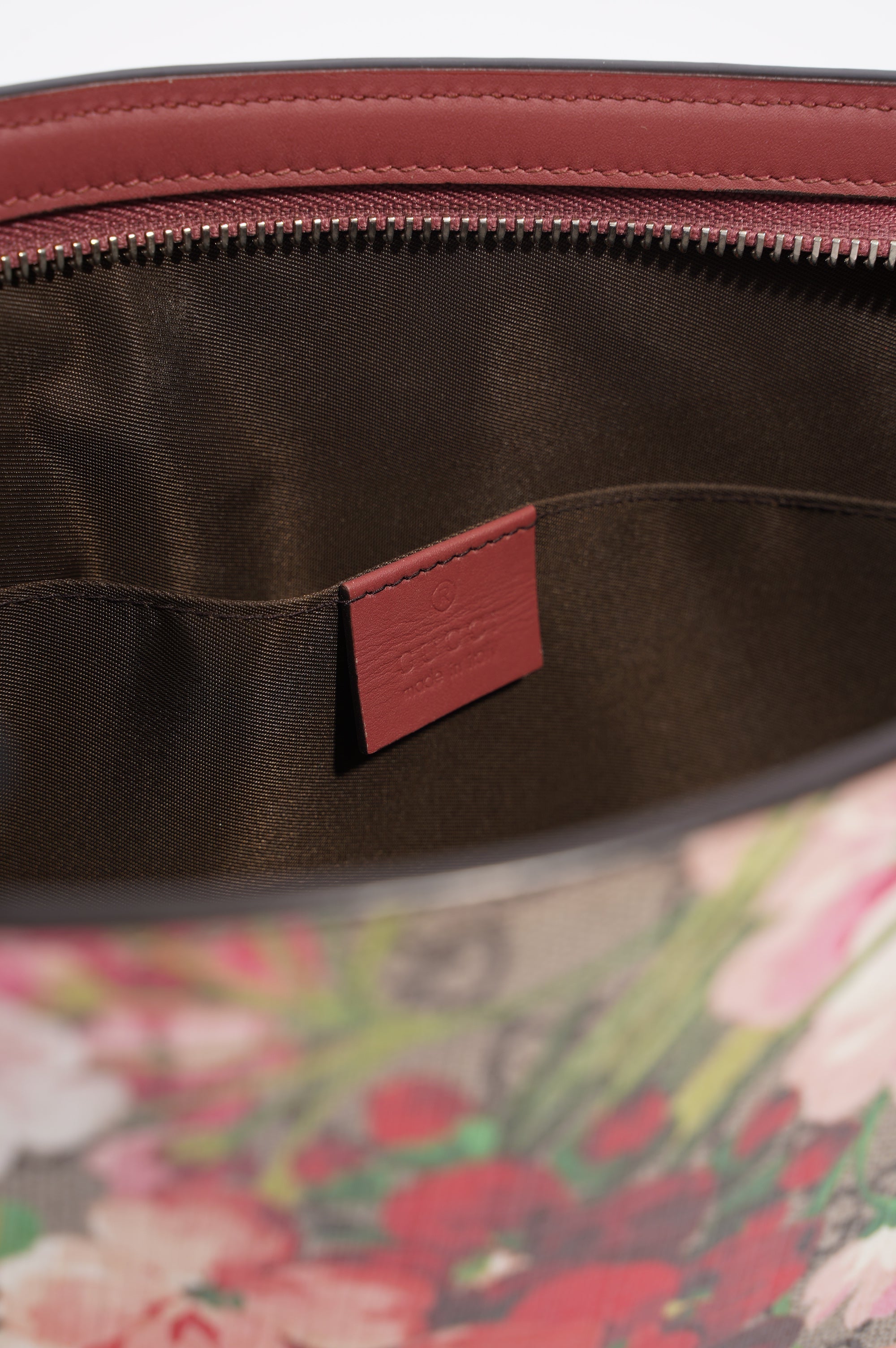Gucci Womens GG Blooms Cosmetic Case Floral Print Canvas Large