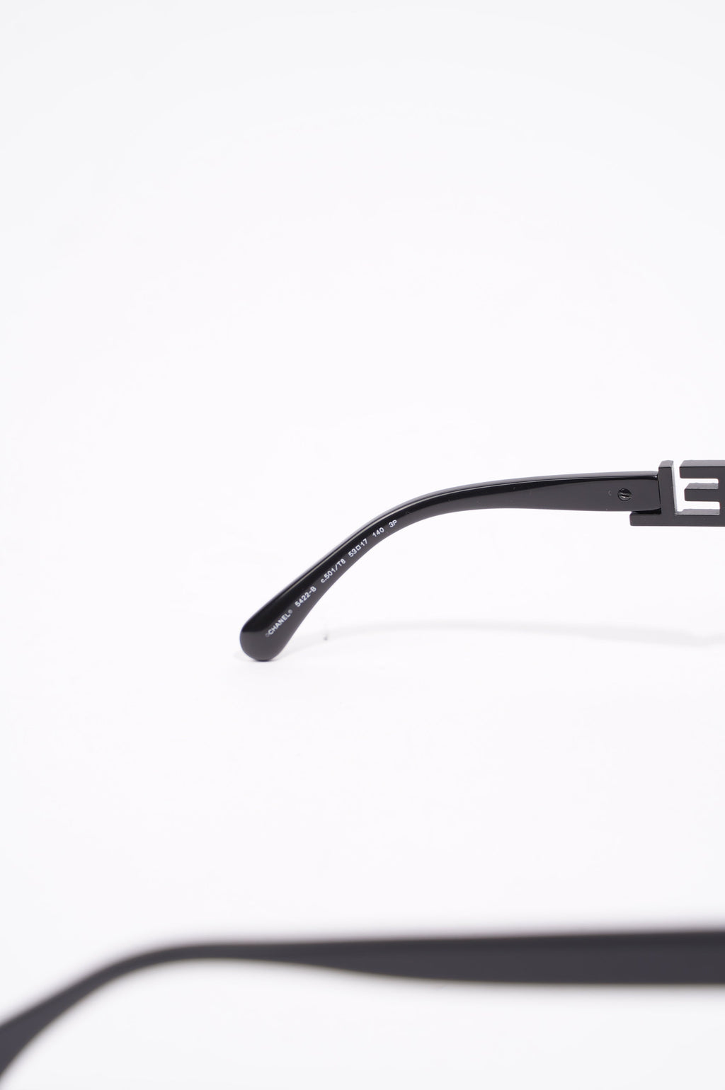 Chanel Womens 5422-B Square Sunglasses Black 140