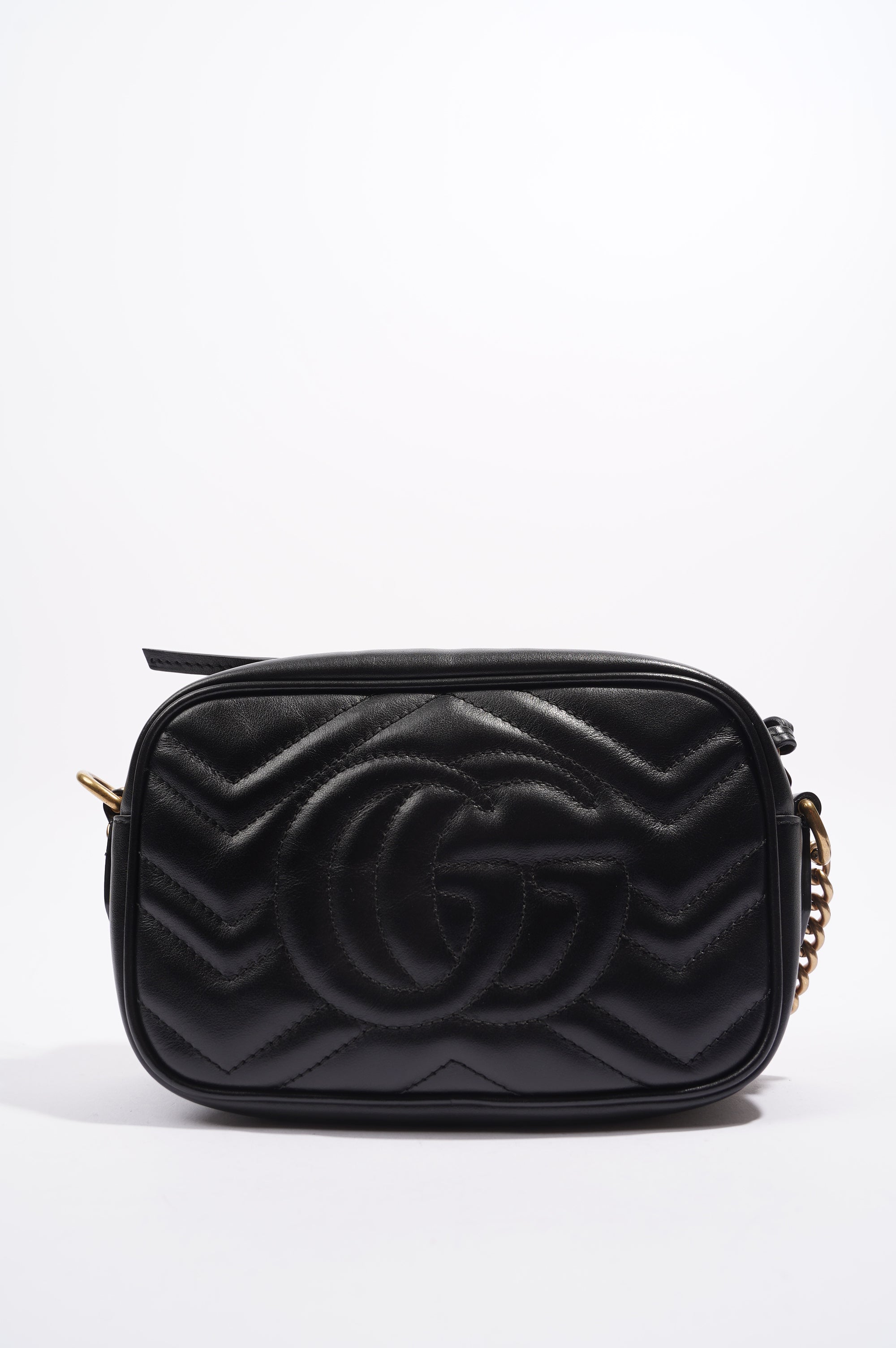 Gucci Womens Marmont Zip Black / Gold Mini