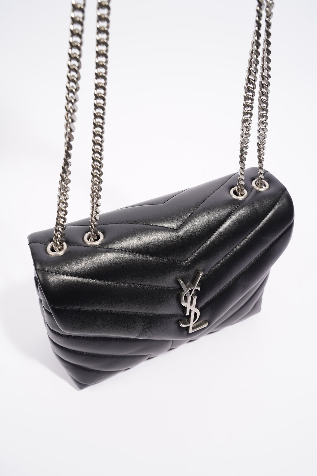 Saint Laurent Lou Lou Black / Silver Small