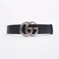 Gucci Womens Marmont Belt Black / Silver 75-30