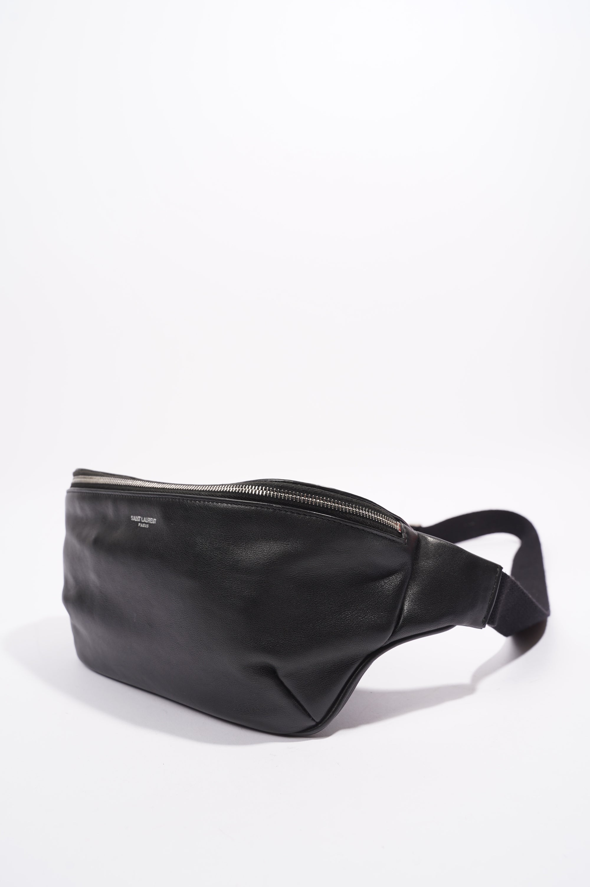 Saint Laurent Womens Leather Belt Bag Black