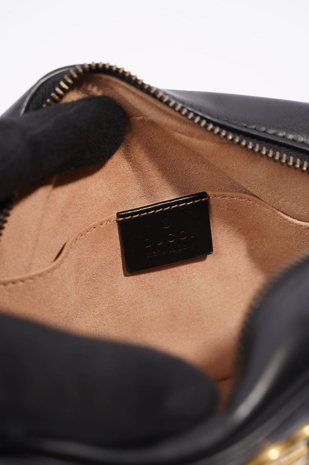 Gucci Womens Marmont Zip Black / Gold Mini