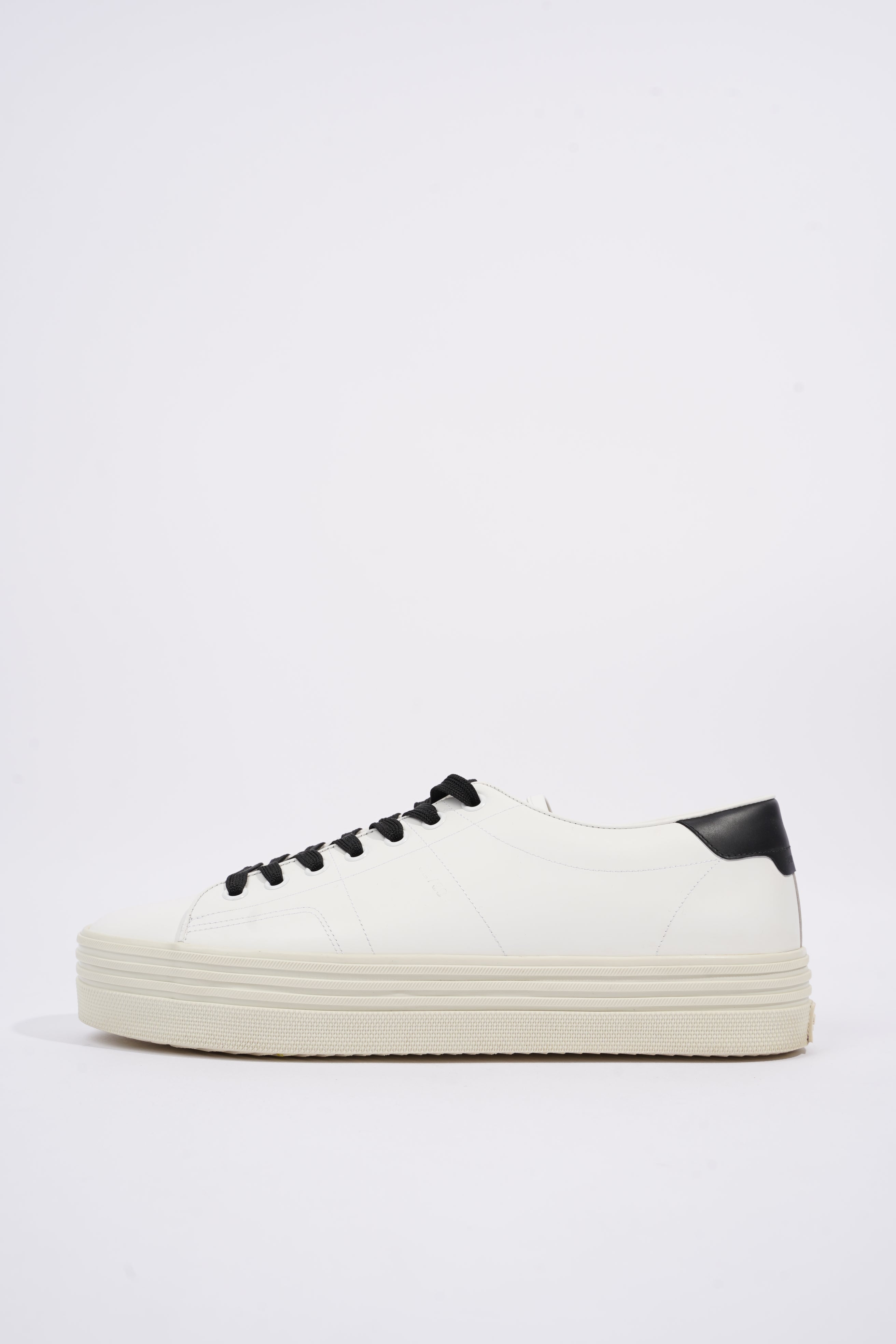 Saint Laurent Womens Low Top Sneaker White / Black EU 40 / UK 7