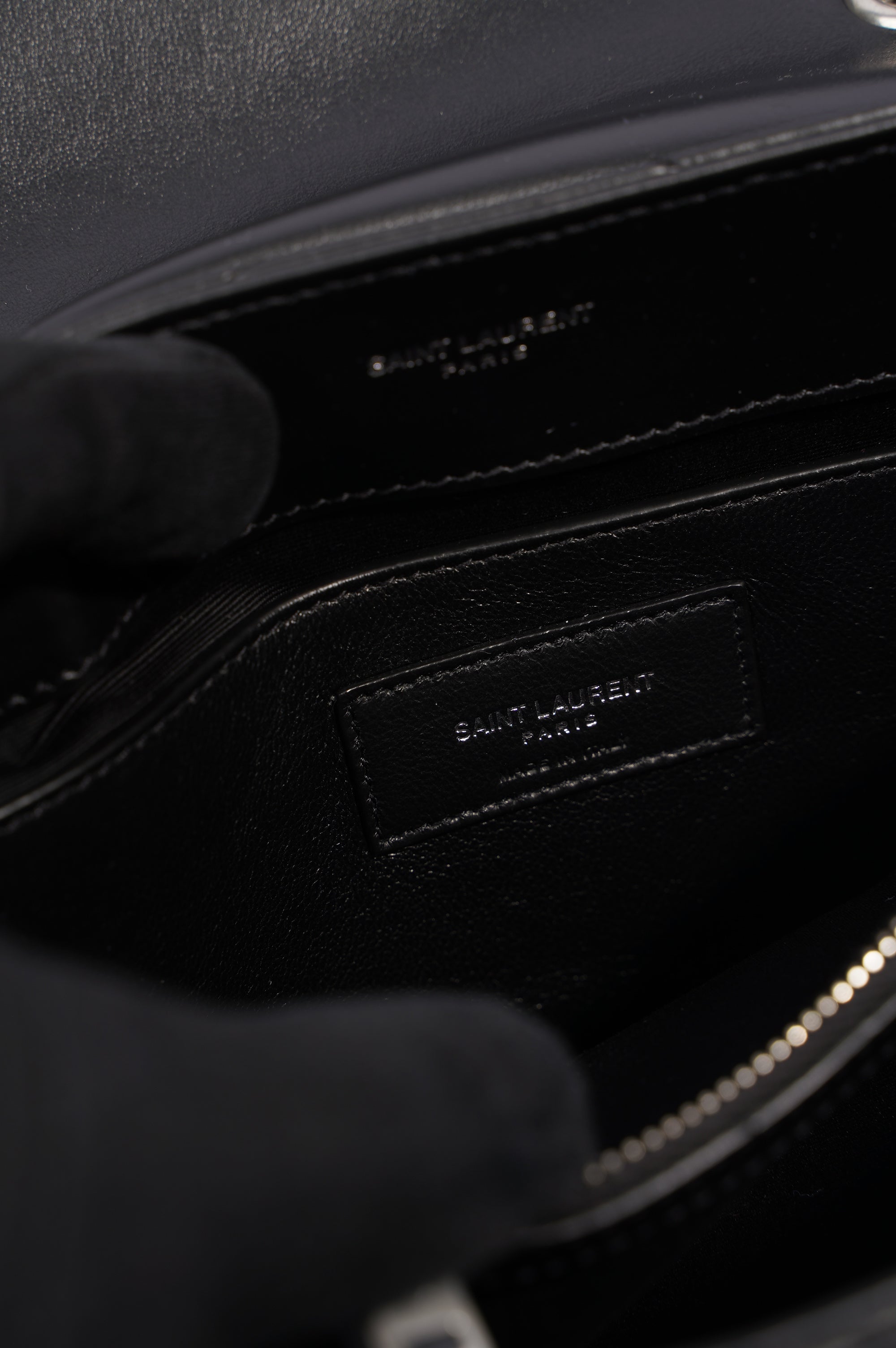 Saint Laurent Lou Lou Black / Silver Small