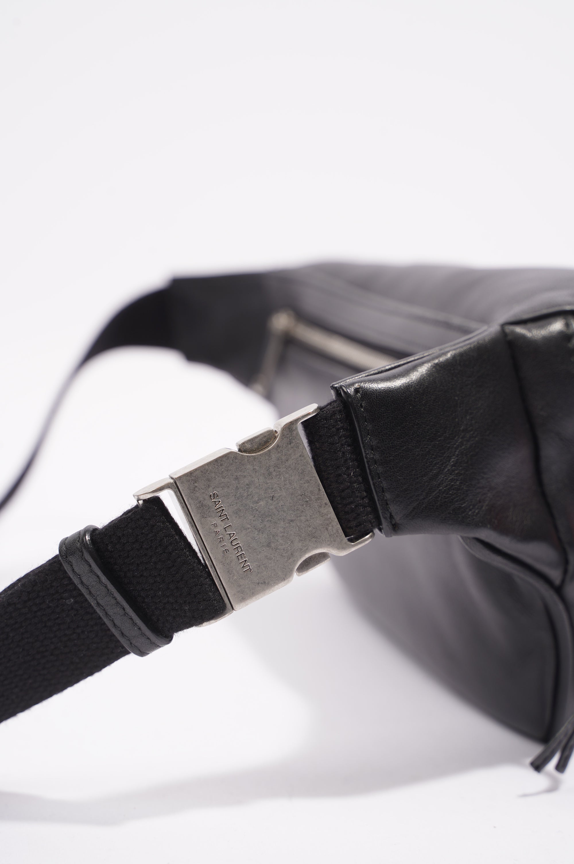 Saint Laurent Womens Leather Belt Bag Black