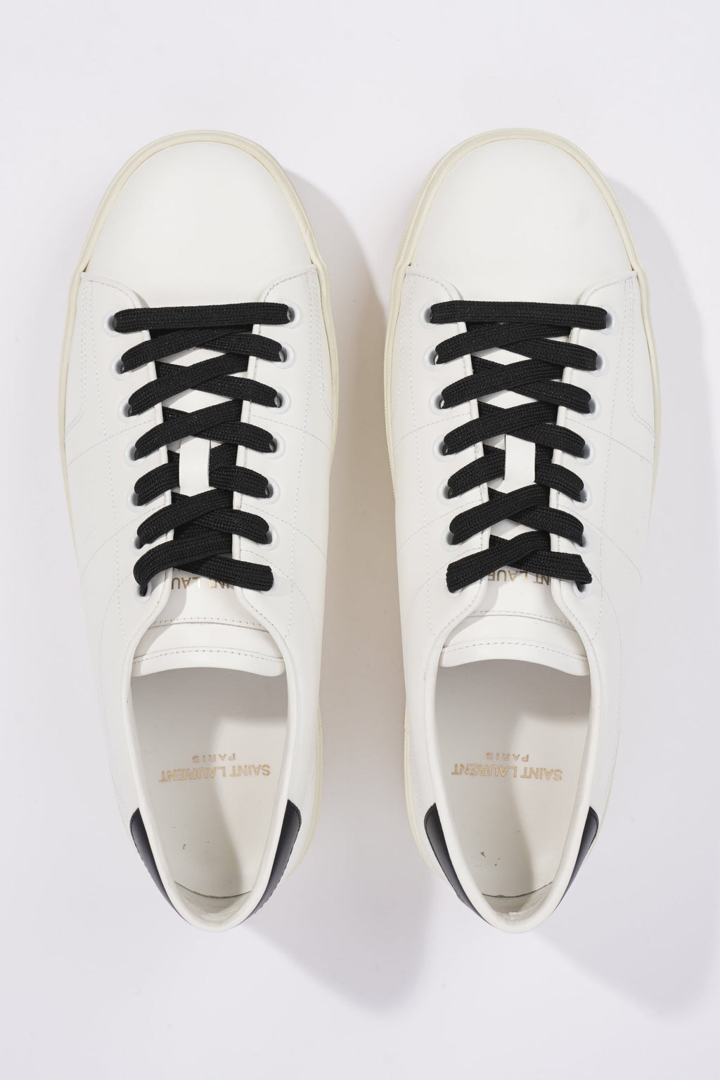 Saint Laurent Womens Low Top Sneaker White / Black EU 40 / UK 7