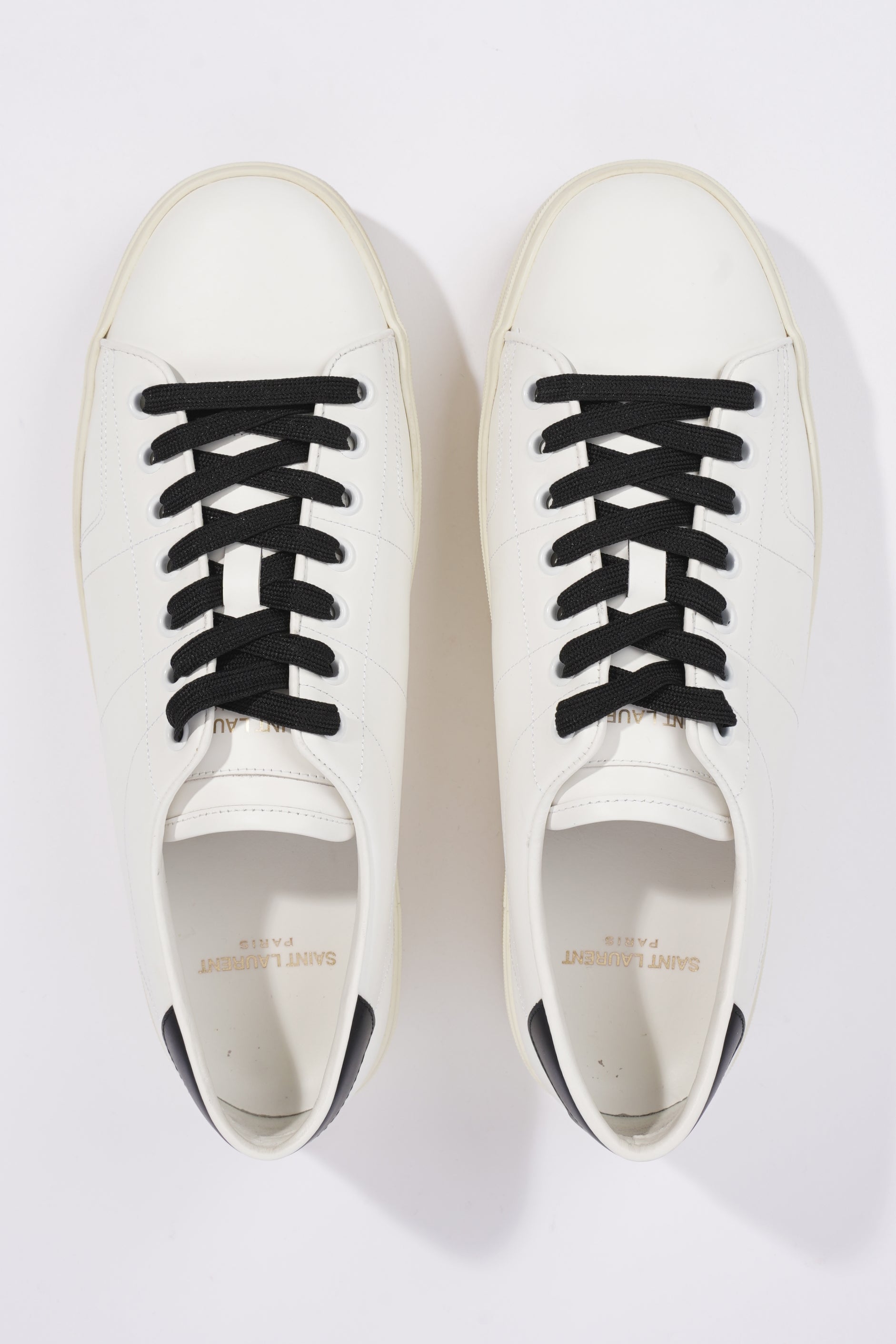 Saint Laurent Womens Low Top Sneaker White / Black EU 40 / UK 7