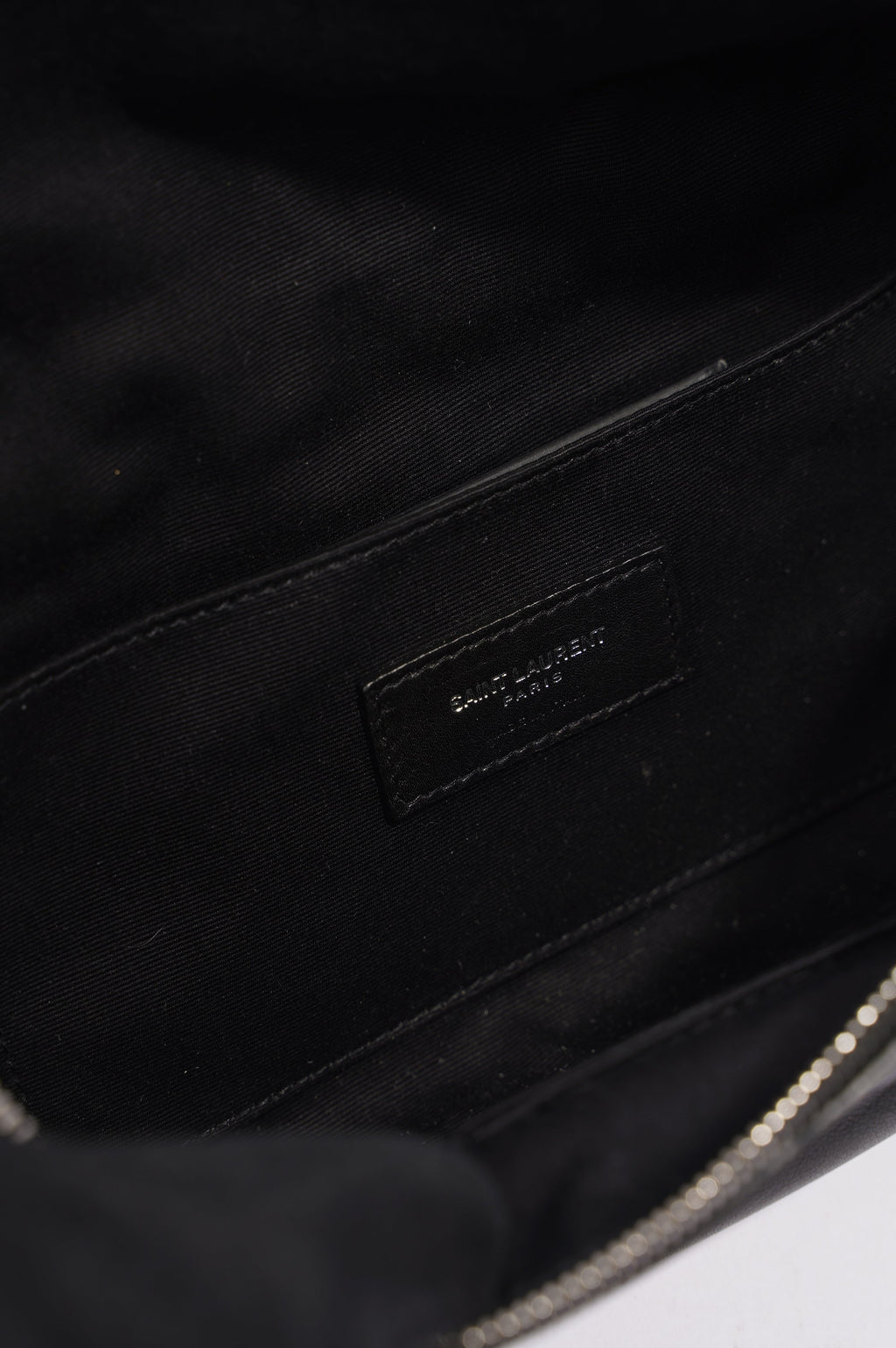 Saint Laurent Womens Leather Belt Bag Black