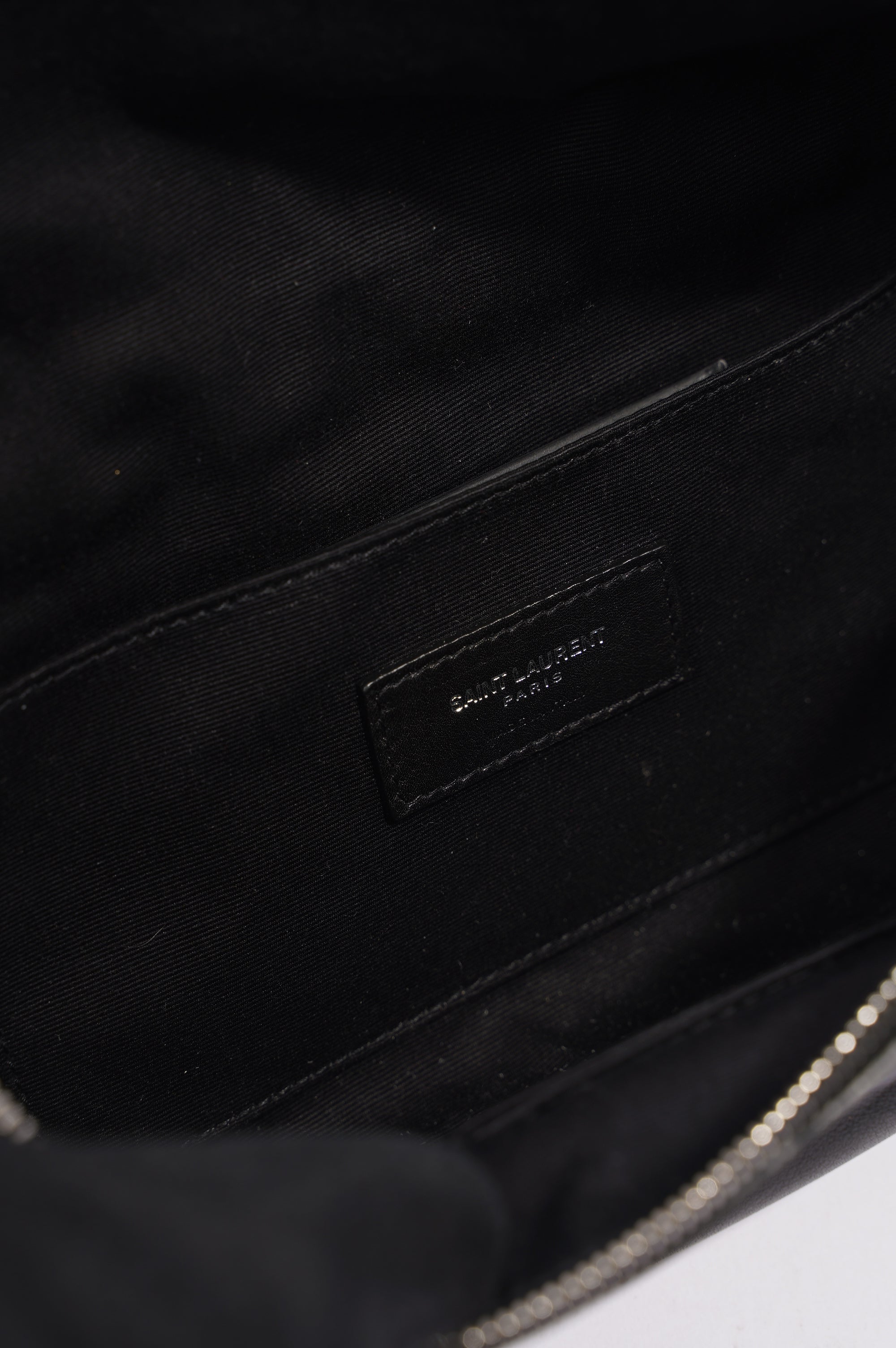 Saint Laurent Womens Leather Belt Bag Black