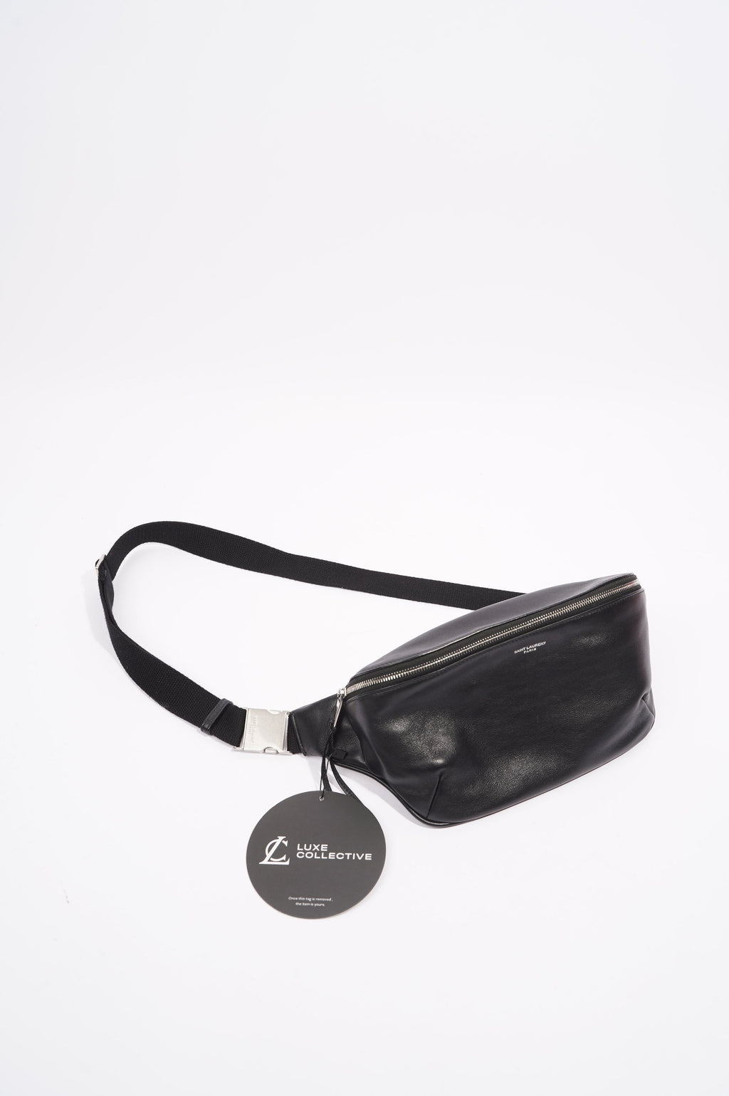 Saint Laurent Womens Leather Belt Bag Black