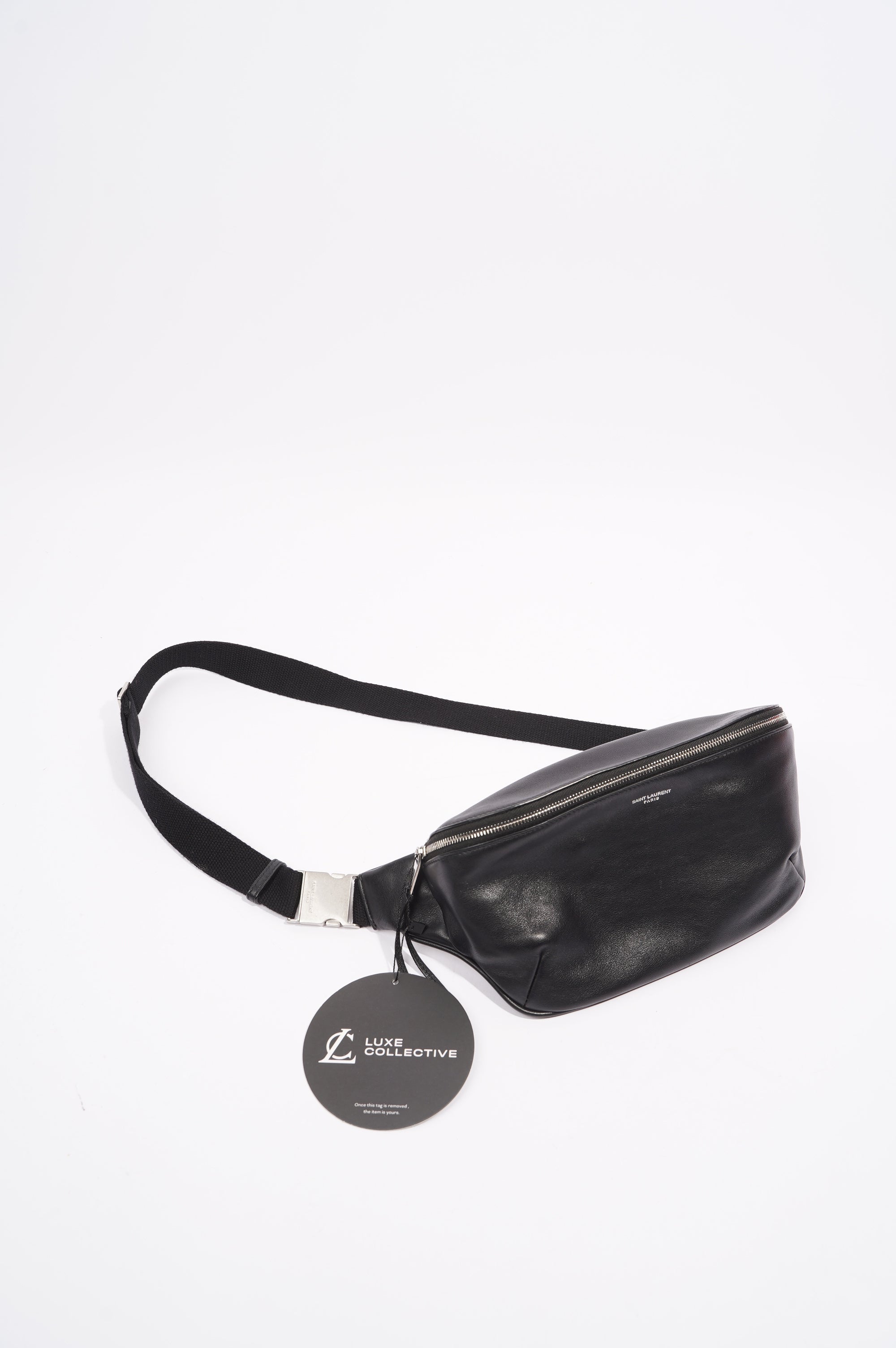 Saint Laurent Womens Leather Belt Bag Black