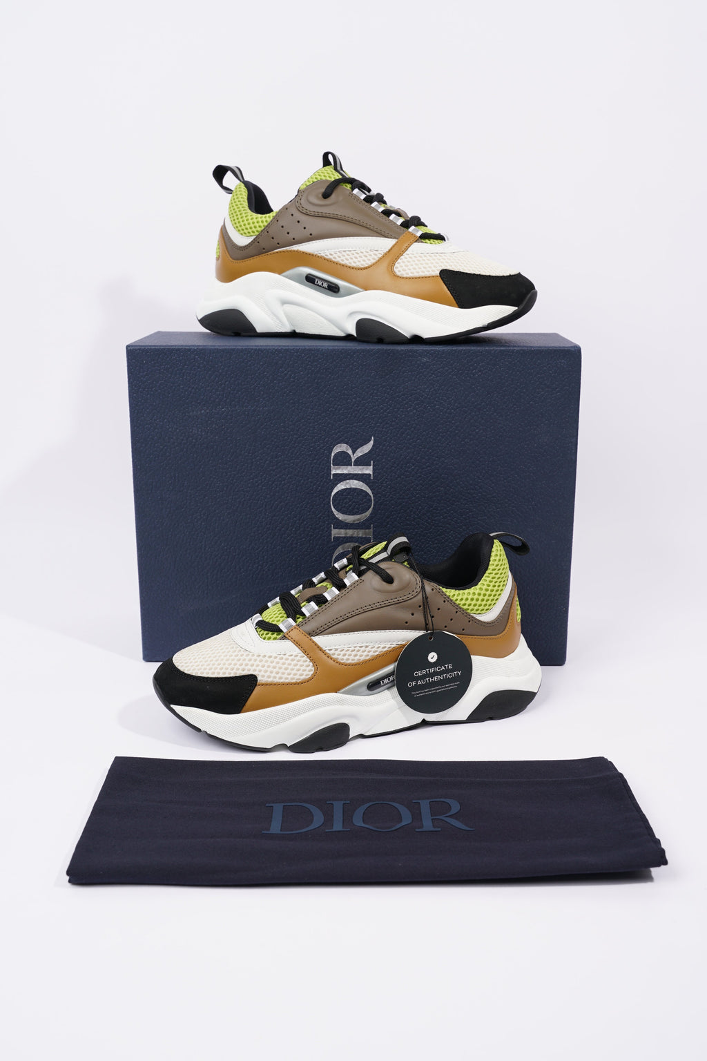 Christian Dior Mens B22 White / Brown / Green EU 40 / UK 6