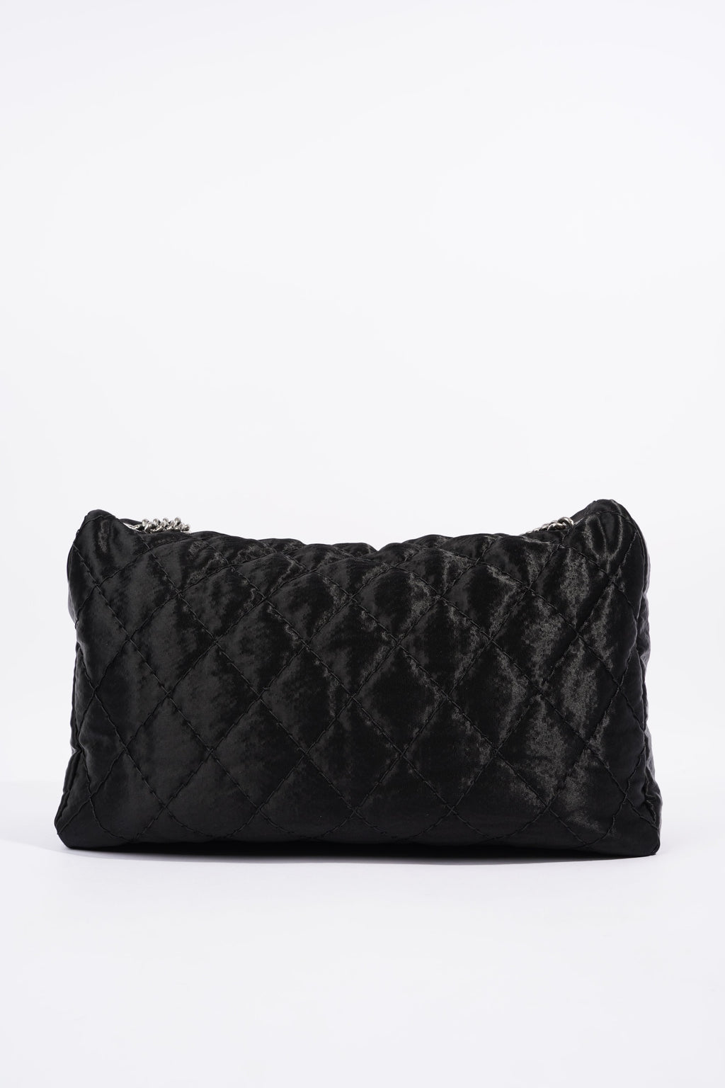 Chanel Satin Single Flap Bag Black Small XXL