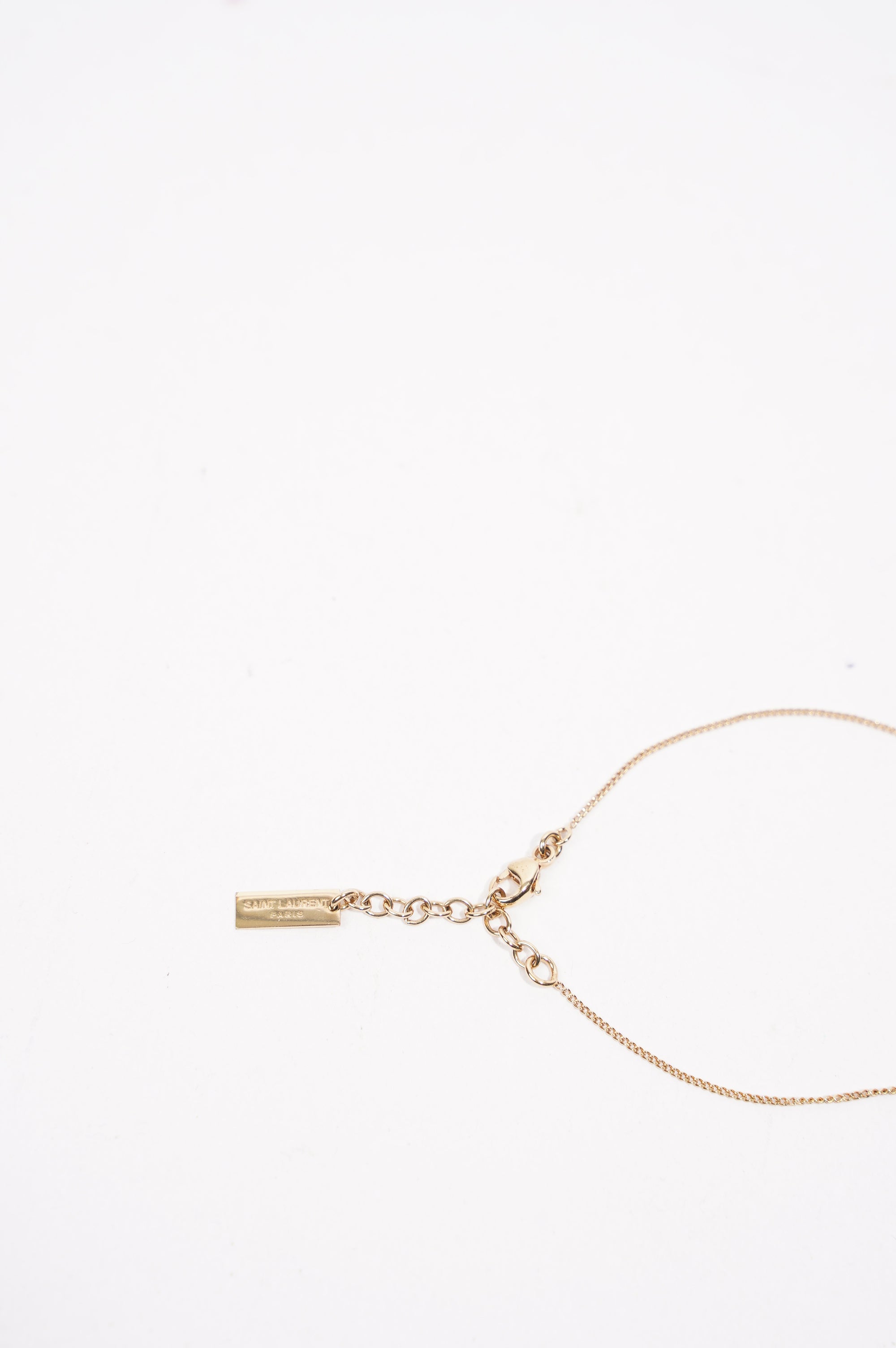 Saint Laurent Womens Opyum Charm Bracelet Gold Finish Brass