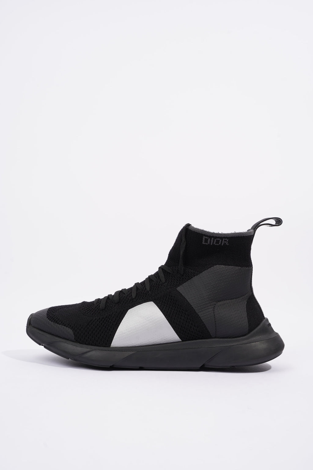 Christian Dior Mens B21 High Top Socks Black / Grey EU 41 / UK 7