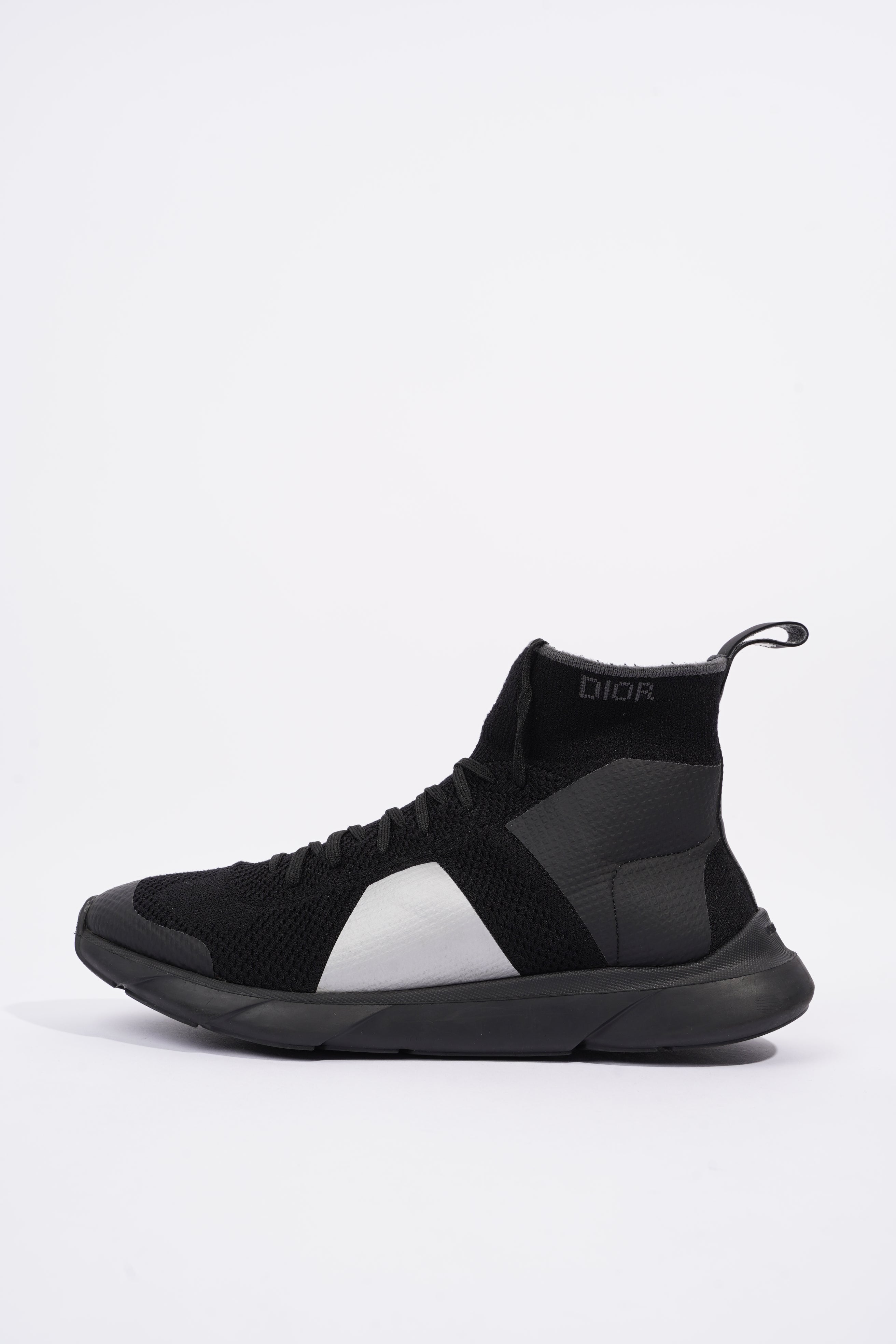 Christian Dior Mens B21 High Top Socks Black / Grey EU 41 / UK 7
