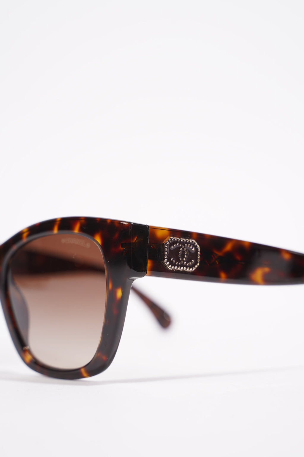 Chanel Womens Dark Havana Black / Brown