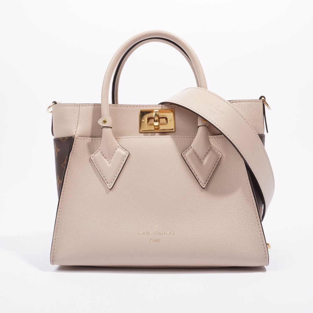 Louis Vuitton Womens On My Side Tote Greige / Monogram PM