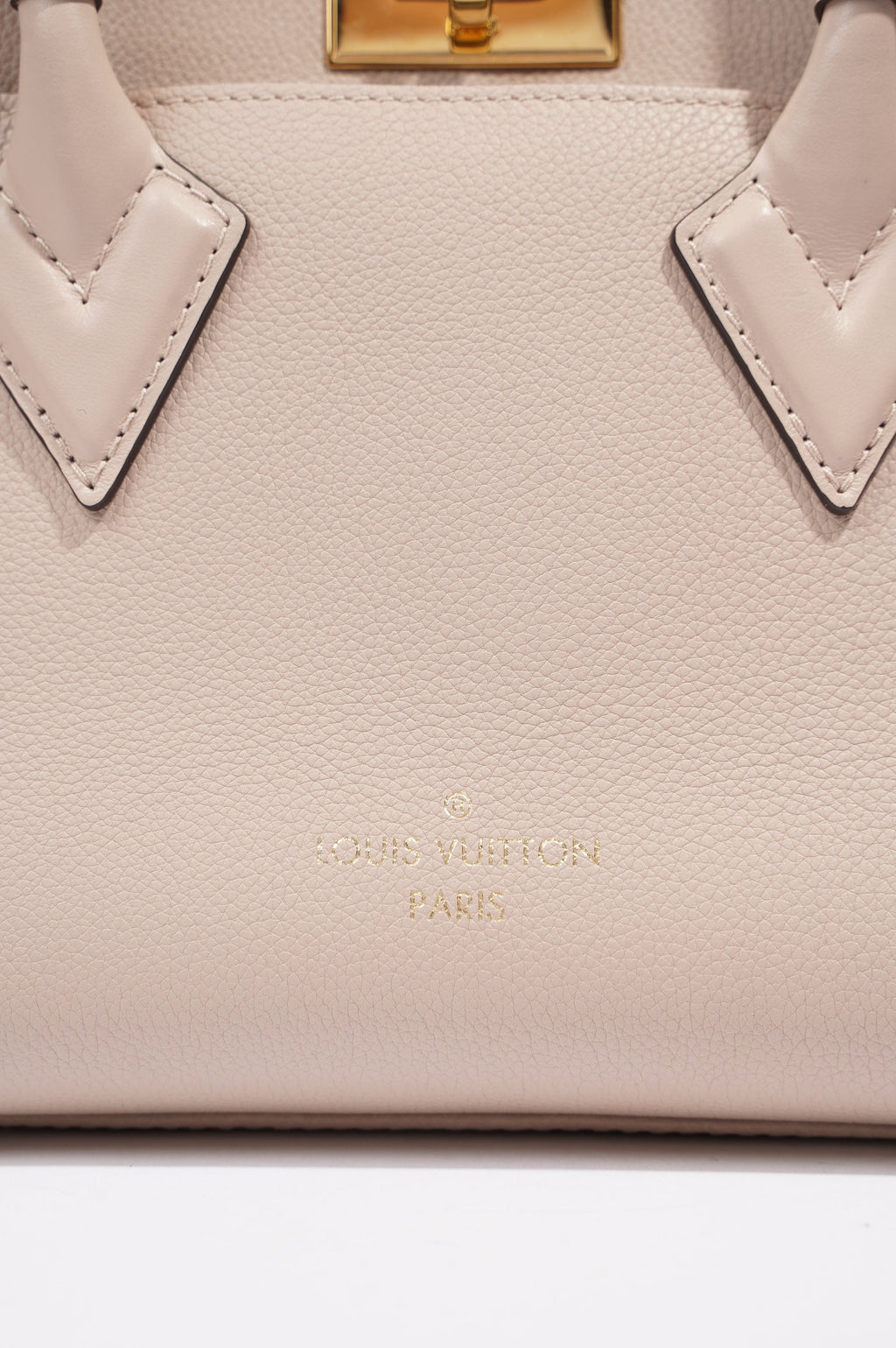 Louis Vuitton Womens On My Side Tote Greige / Monogram PM