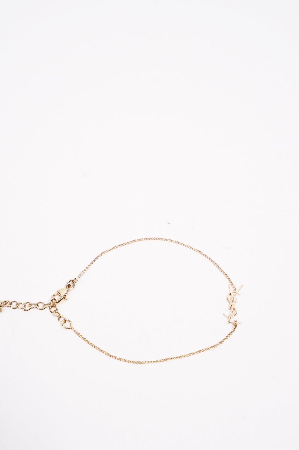 Saint Laurent Womens Opyum Charm Bracelet Gold Finish Brass