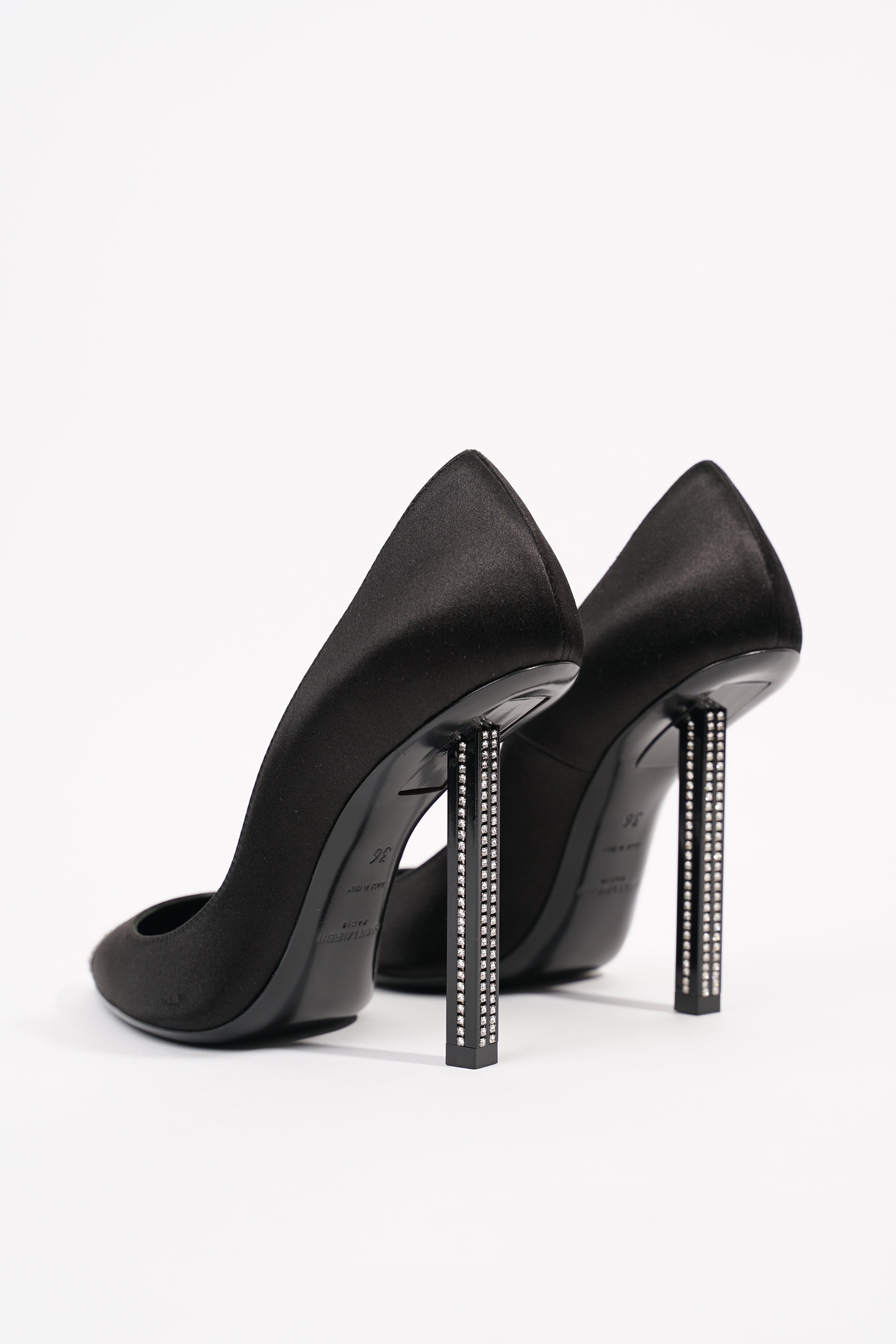 Saint Laurent Womens Tower 110 Black / Silver EU 36 / UK 3