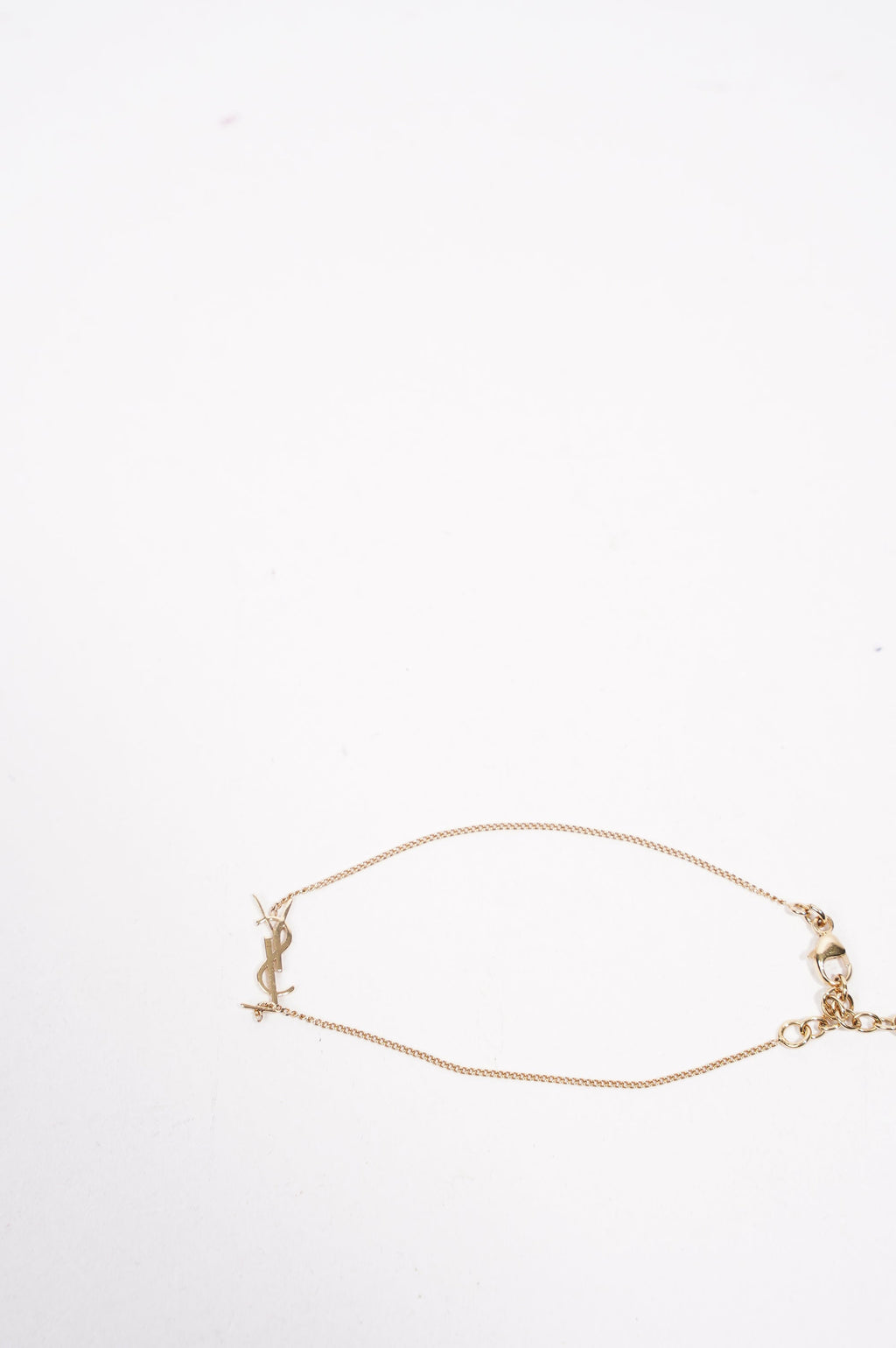 Saint Laurent Womens Opyum Charm Bracelet Gold Finish Brass