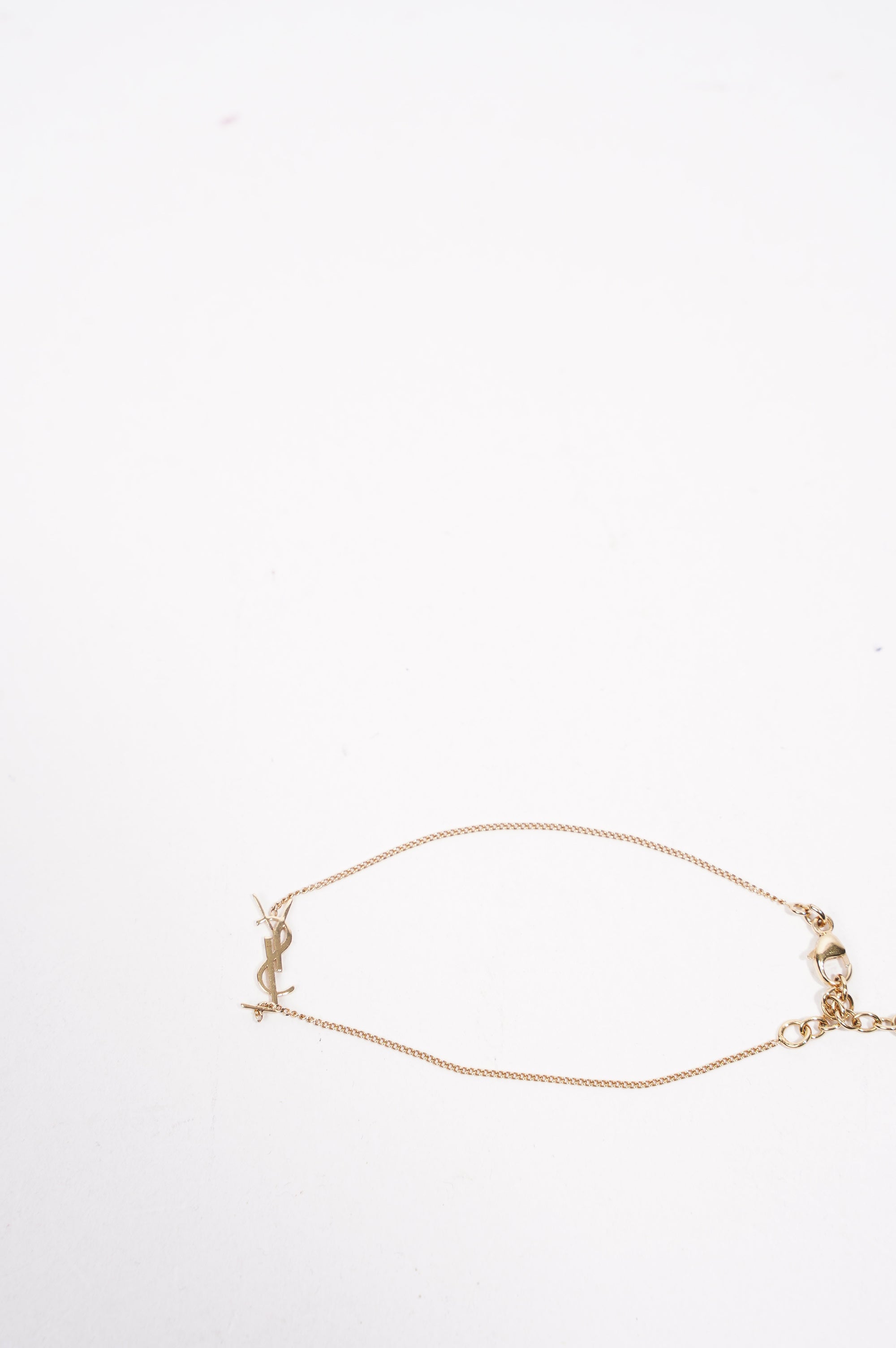 Saint Laurent Womens Opyum Charm Bracelet Gold Finish Brass