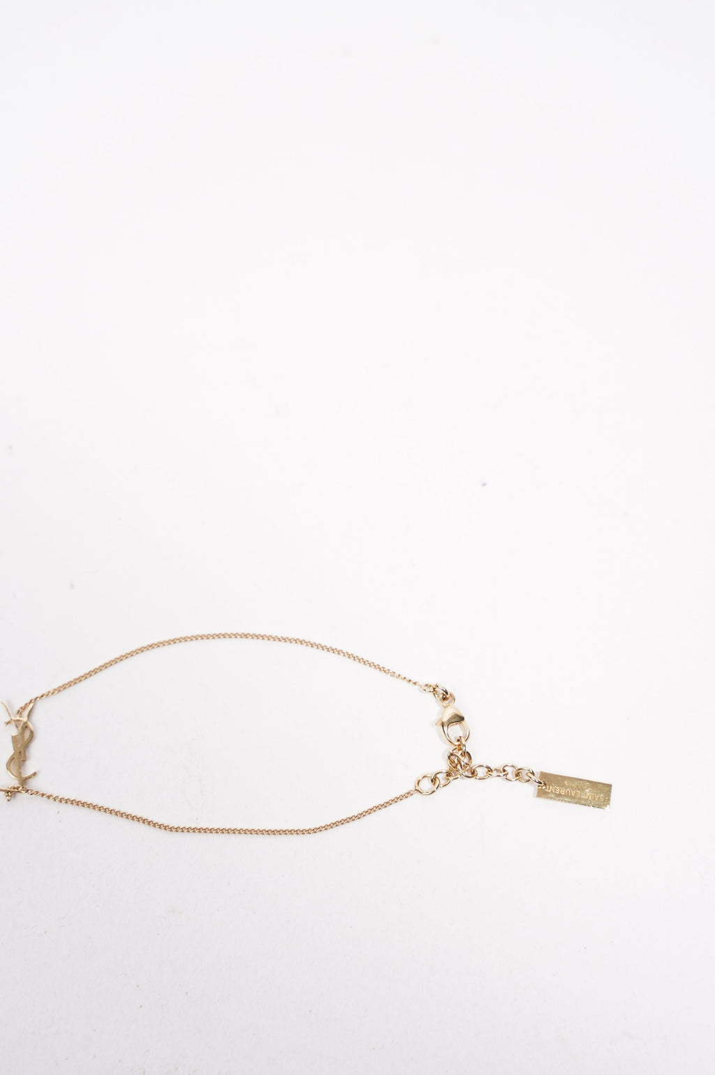 Saint Laurent Womens Opyum Charm Bracelet Gold Finish Brass
