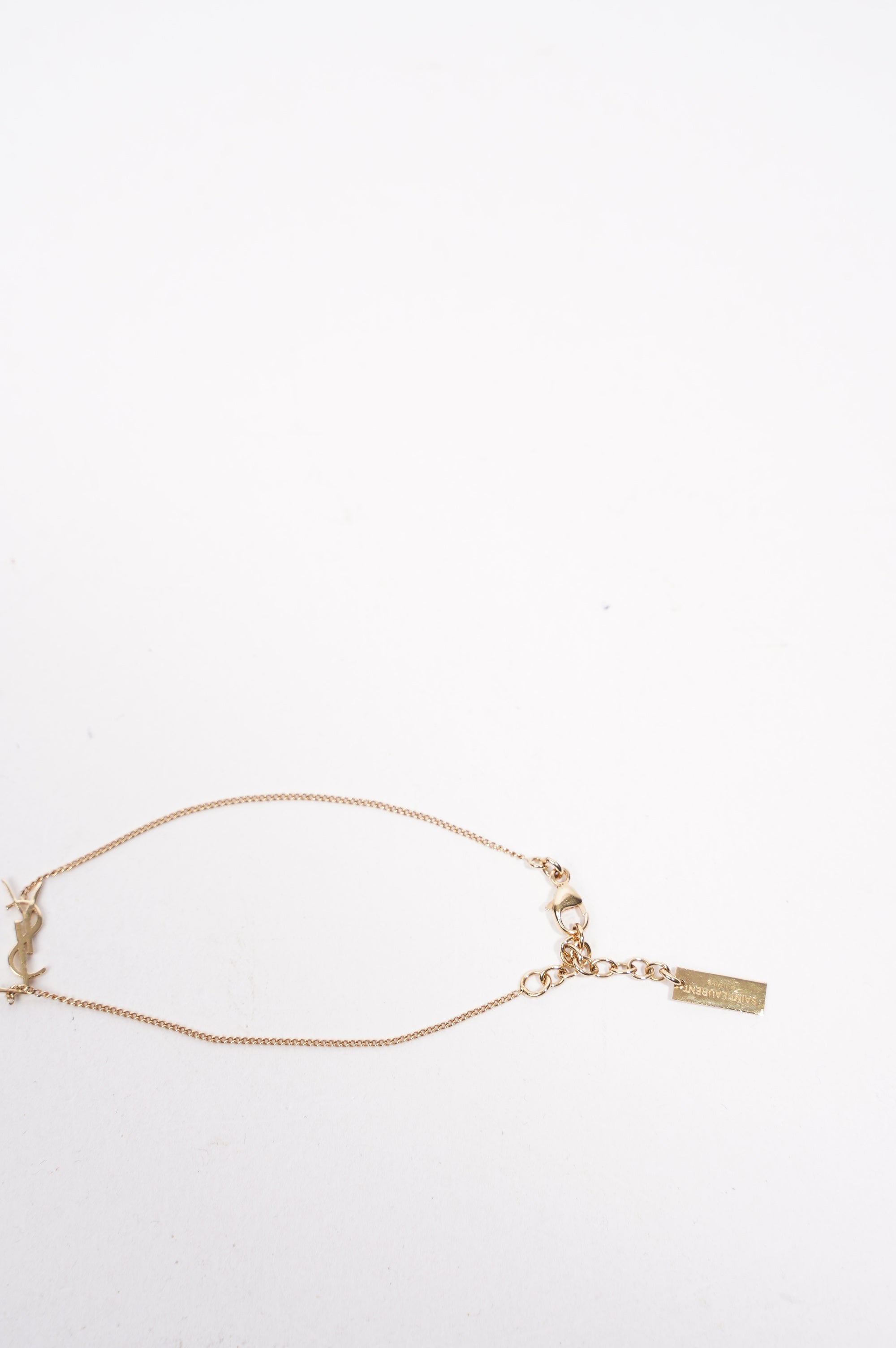 Saint Laurent Womens Opyum Charm Bracelet Gold Finish Brass