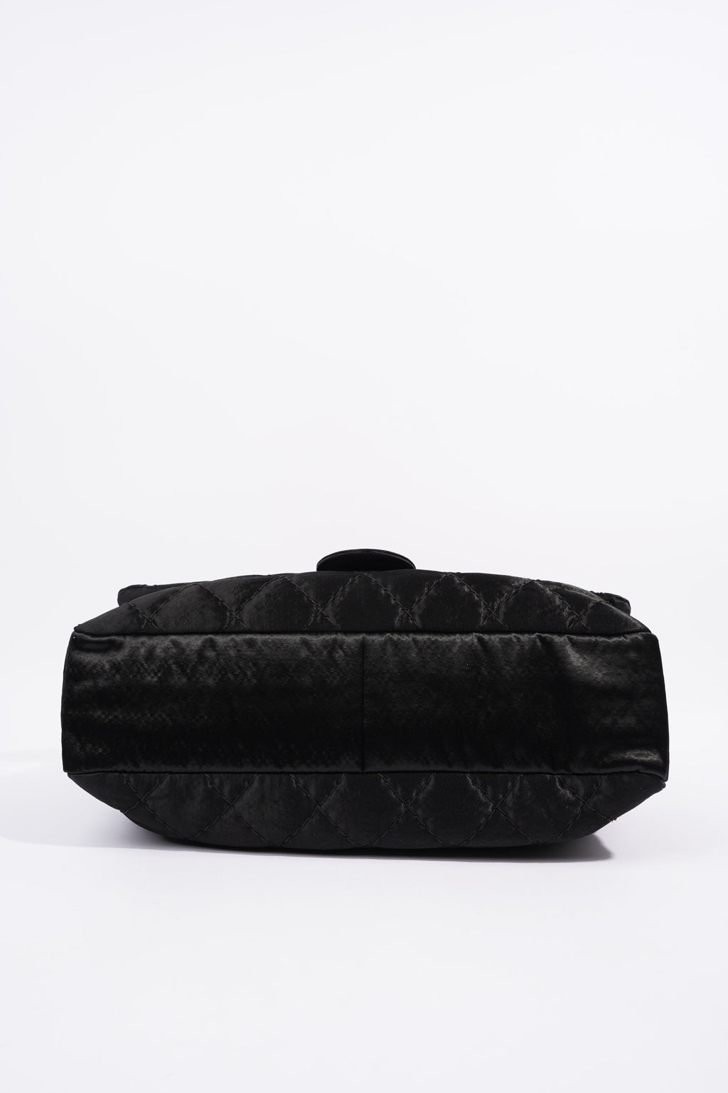 Chanel Satin Single Flap Bag Black Small XXL