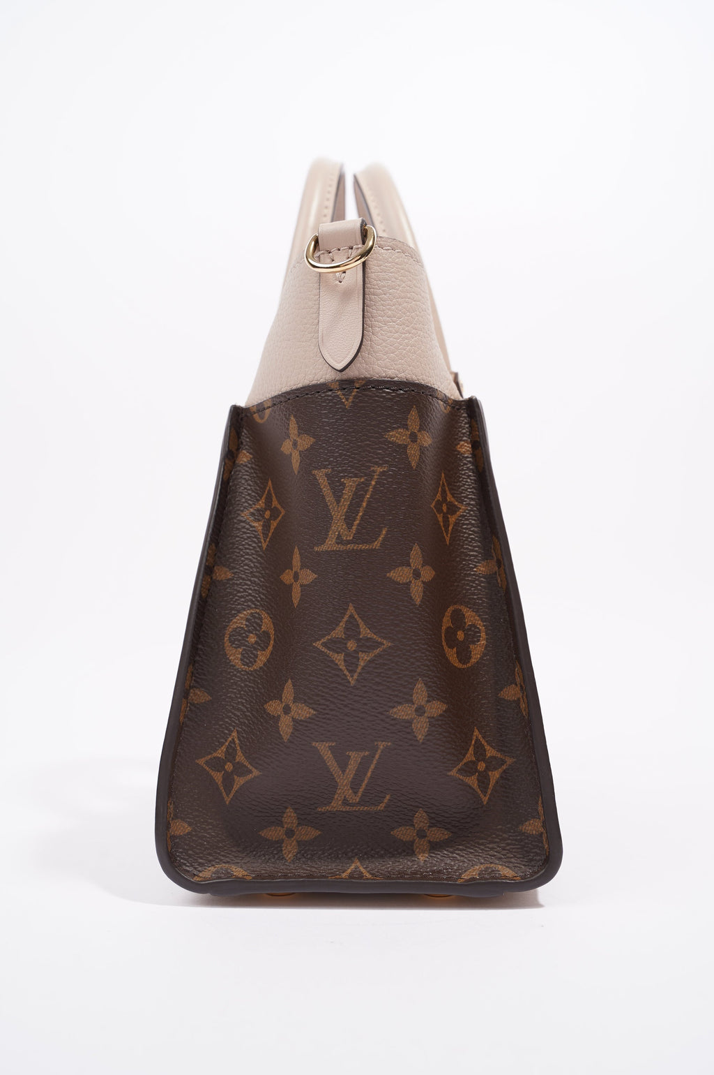 Louis Vuitton Womens On My Side Tote Greige / Monogram PM