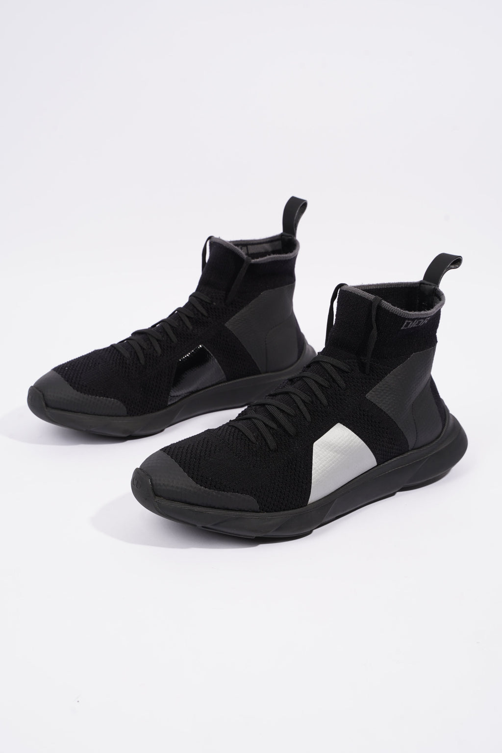Christian Dior Mens B21 High Top Socks Black / Grey EU 41 / UK 7