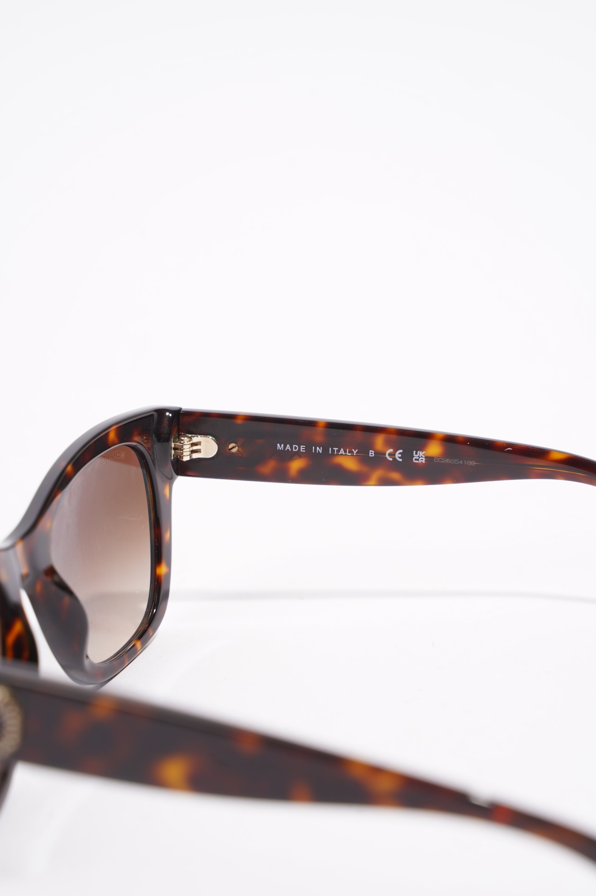 Chanel Womens Dark Havana Black / Brown