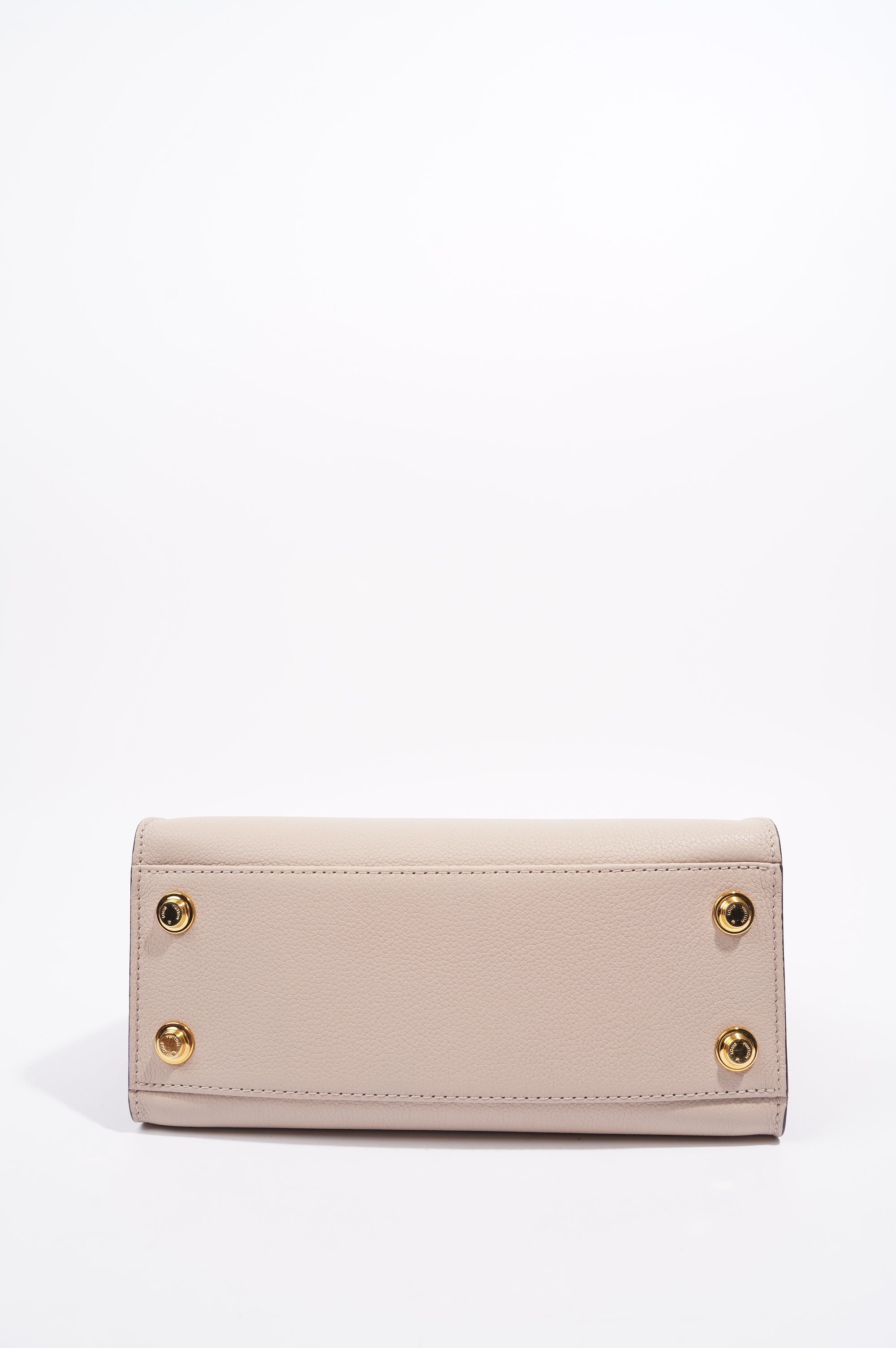 Louis Vuitton Womens On My Side Tote Greige / Monogram PM